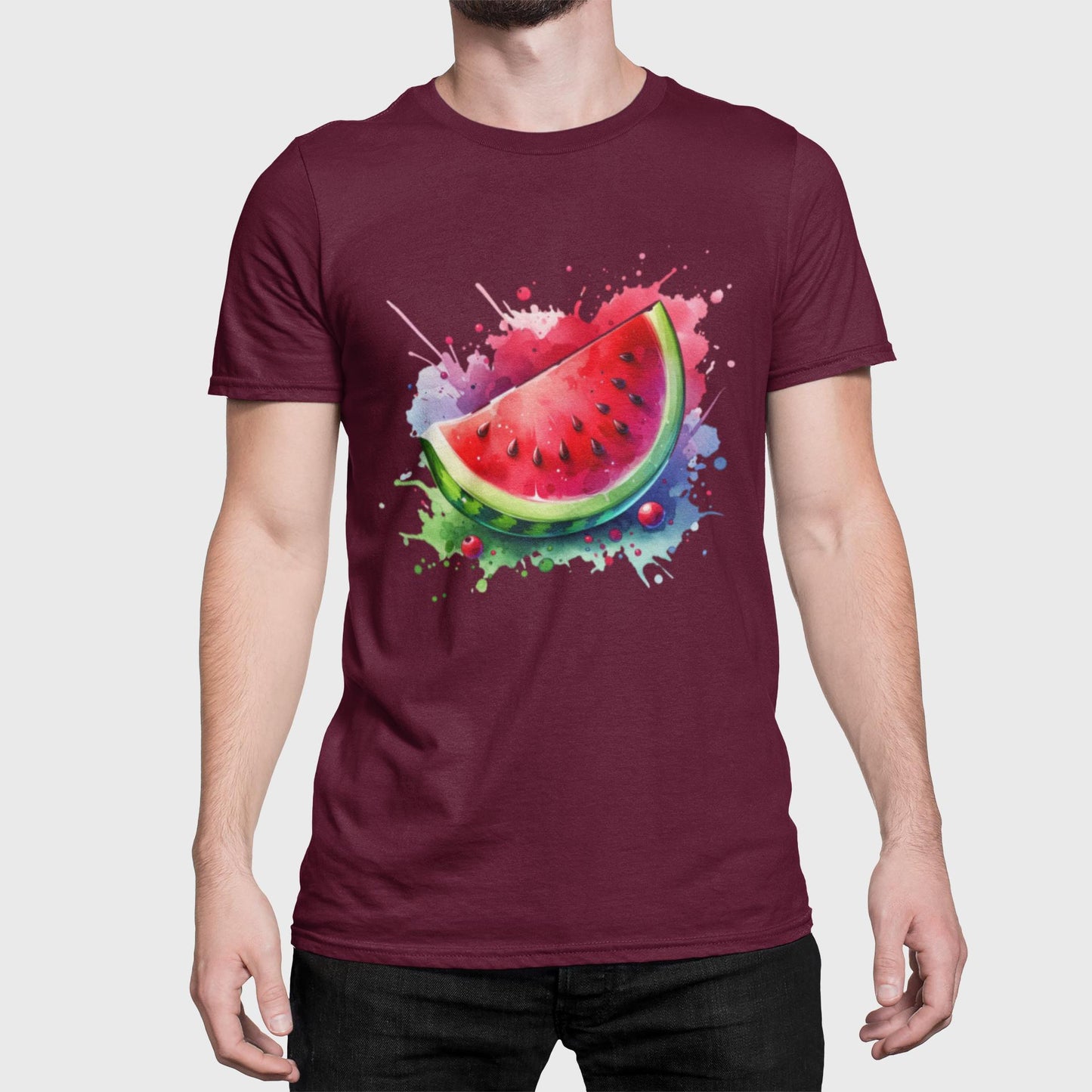 Summer Watermelon Splash Unisex T-Shirt, Summer Vibes Shirt, Beachwear, Comfort Colors Shirt, Casual Summer Tee, Aesthetic Watermelon Tee