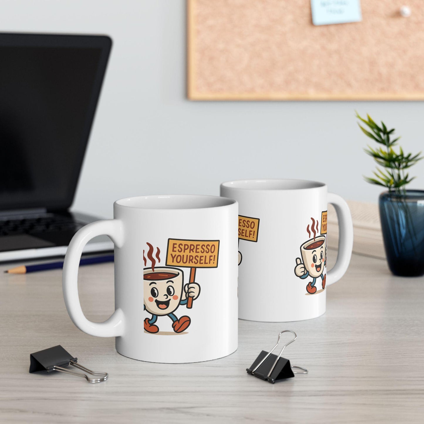 Espresso Yourself Coffee Mug, Cute Drinkware Gift for Coffee Lovers, Espresso Mug, Ideal Back 2 School Gift for Teachers and Parents