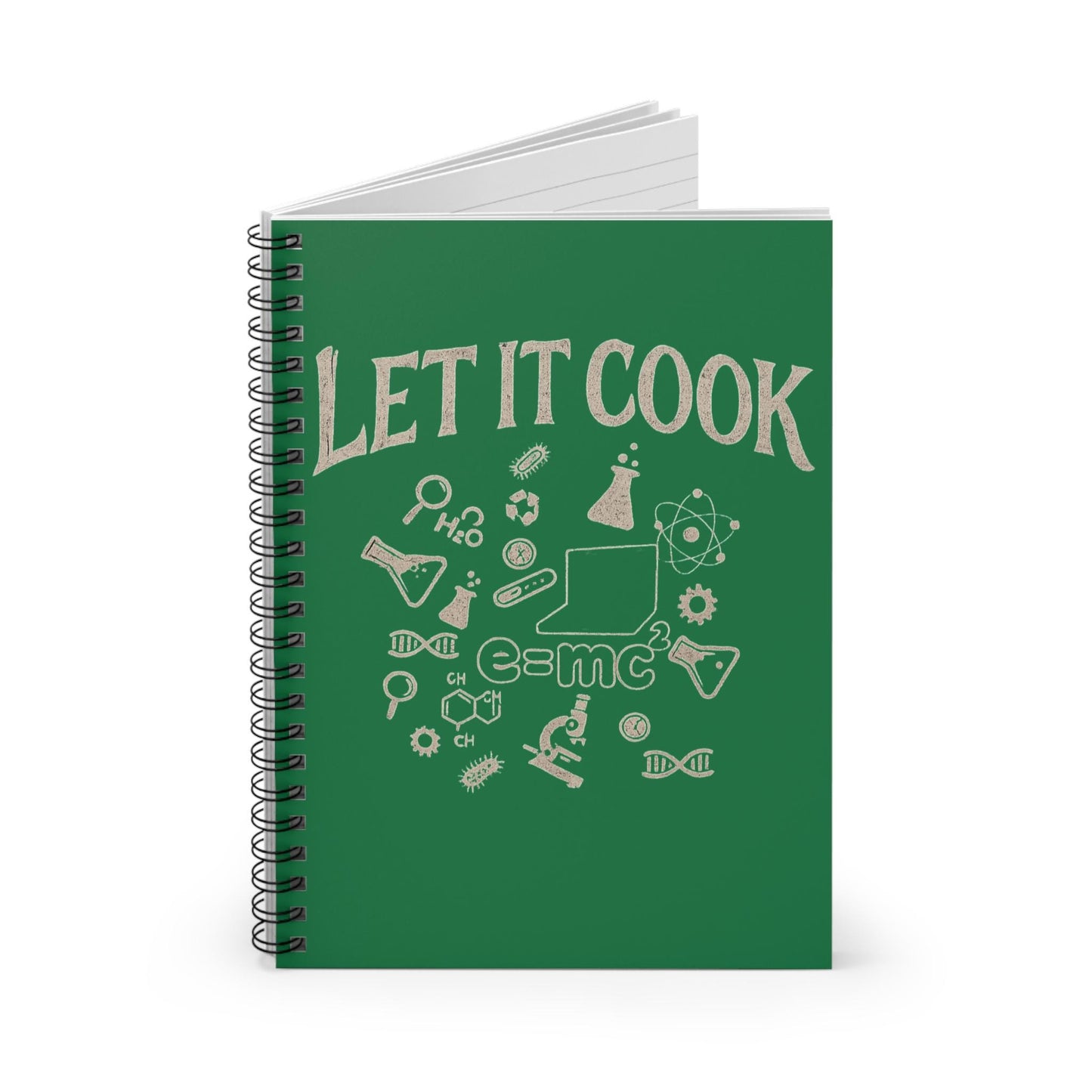 Science Lab Spiral Notebook, Chemistry Journal for Students Teachers STEM Gift Cute, Study Notes Planner Back to School Laboratory Scientist