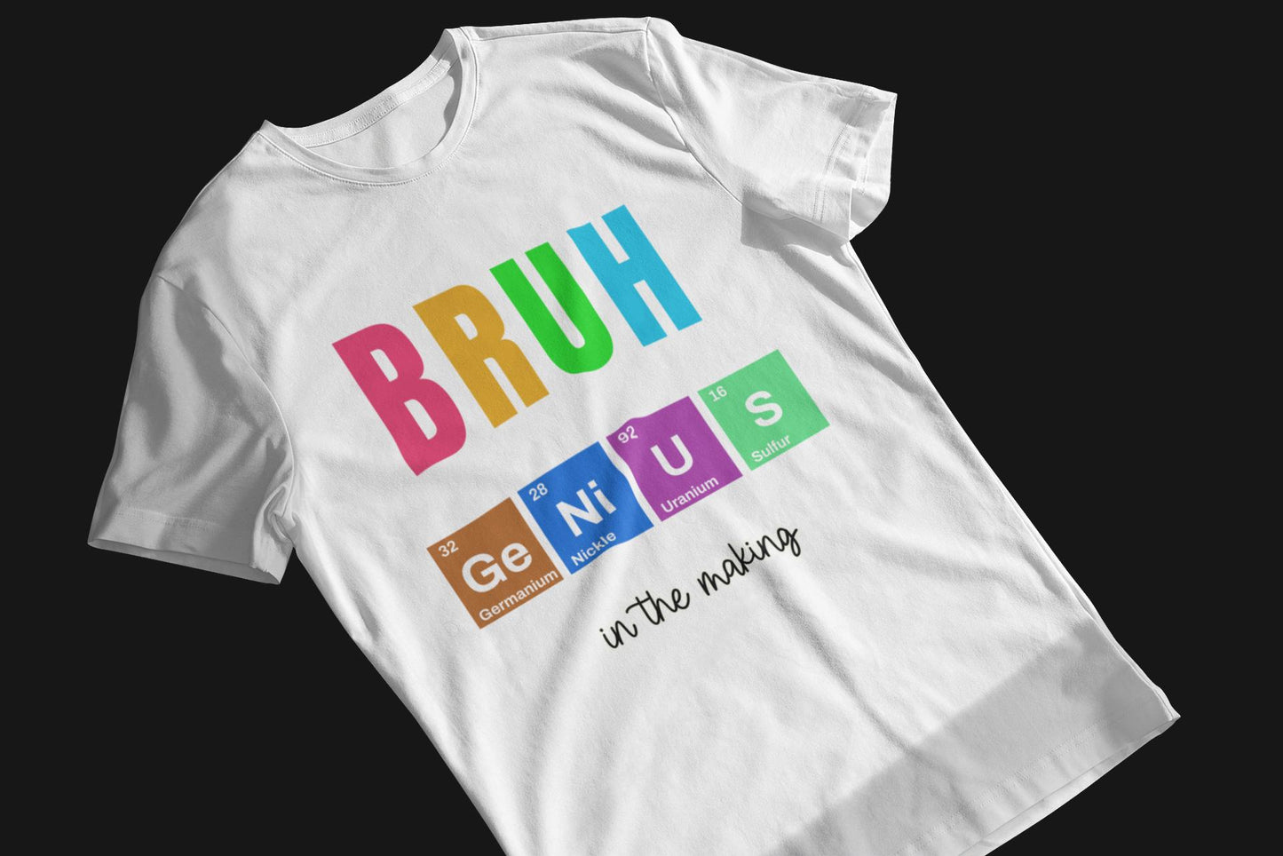 BRUH Genius Youth Tee - Fun Youth Science Inspired T-Shirt, Back to School, Back To School Teacher Student Shirt, First Day Of School Shirts