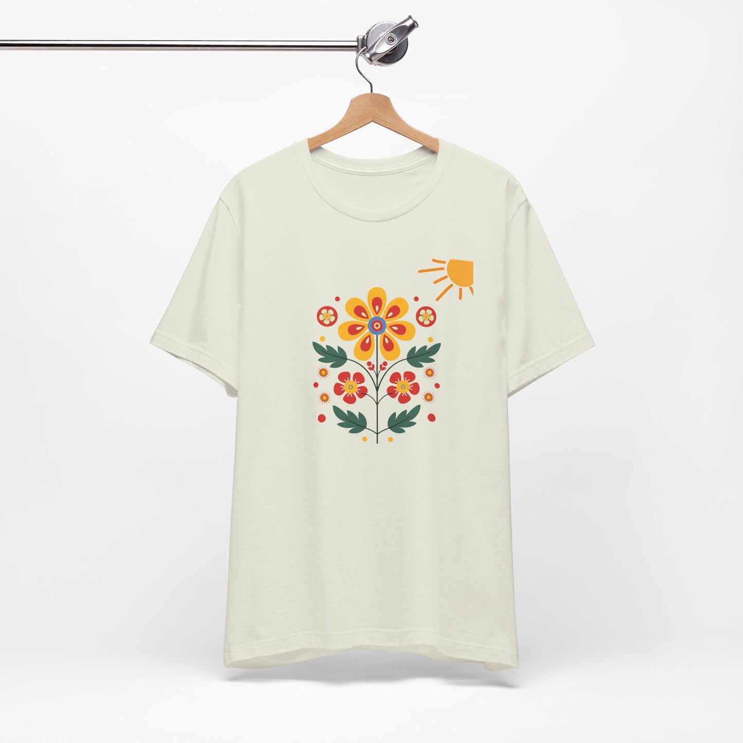 Boho Floral Tee, Nature Inspired Shirt, Spring Floral Top, Unisex Eco-Friendly T-Shirt, Perfect Gift for Garden Lovers, Summer Vibes