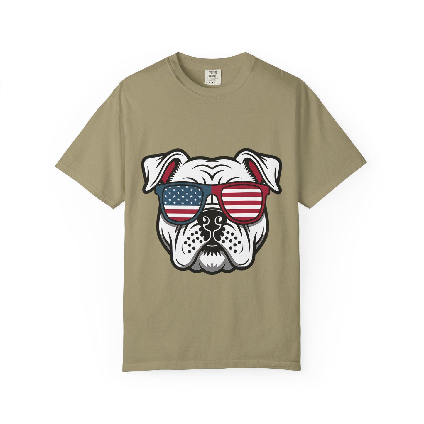 4th of July Pet Bulldog T-Shirt, Men and Women for July 4th, Summer, Independence Day, Red White Blue, Comfort Colors Back to School Apparel