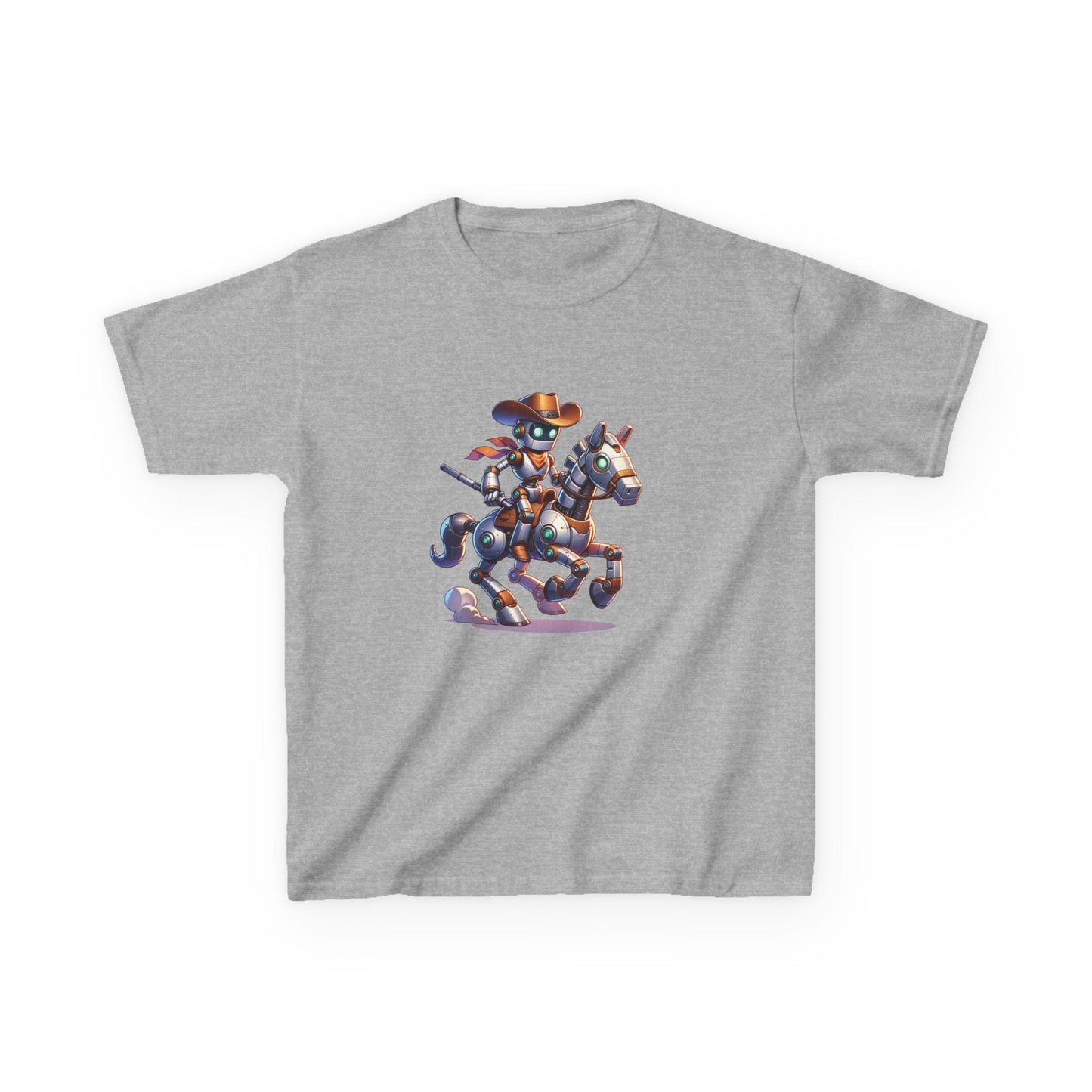 Kids Fun Robot Cowboy Tee, Back-to-School T-Shirt, Unique Gift for Kids, Birthday Shirt, Playful Graphic Kids Wear, Back to School Apparel