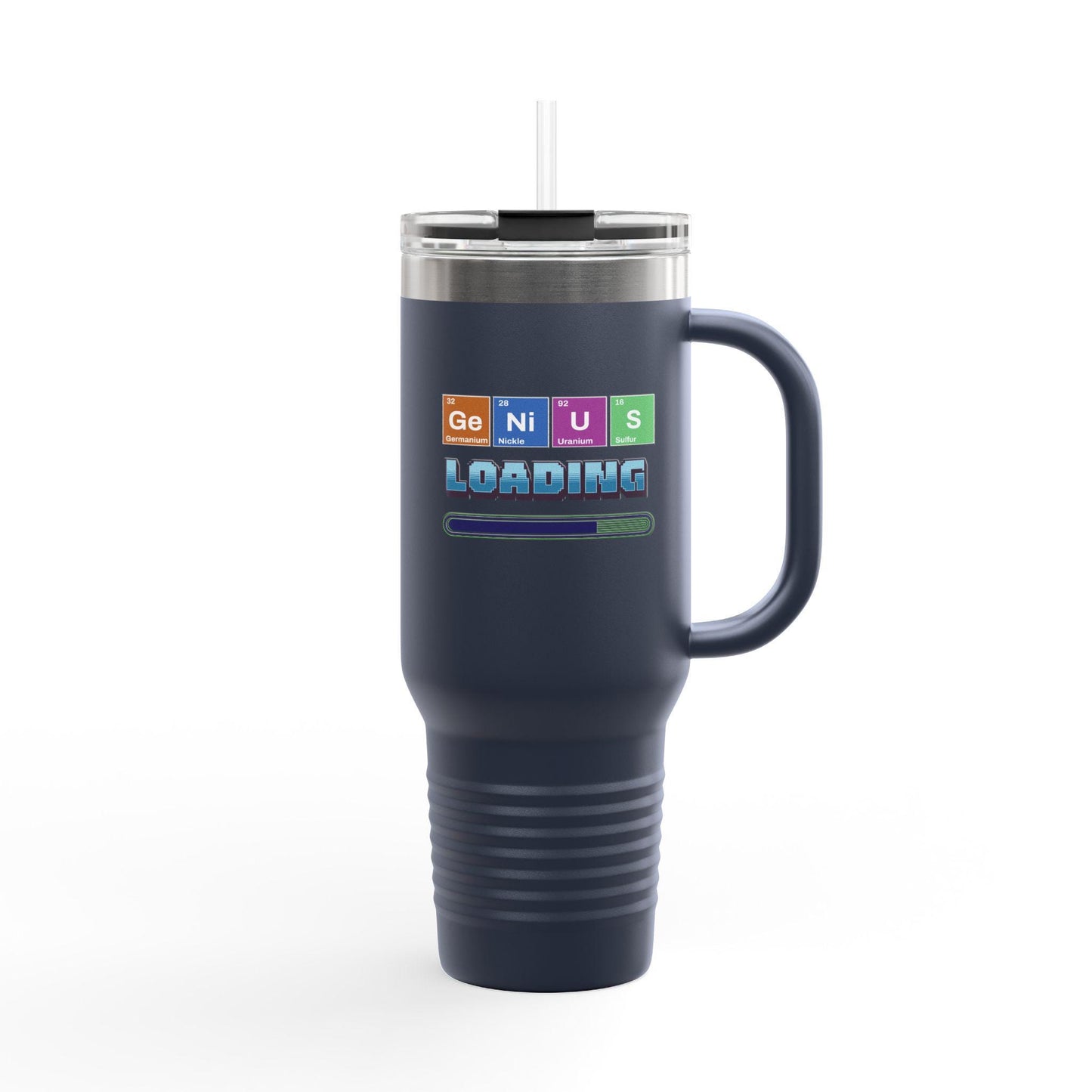 Genius Loading Insulated Travel Mug | 40oz Coffee Tumbler | Perfect Gift for Coffee Lovers, Travel, Home, Office, back to School Refreshment