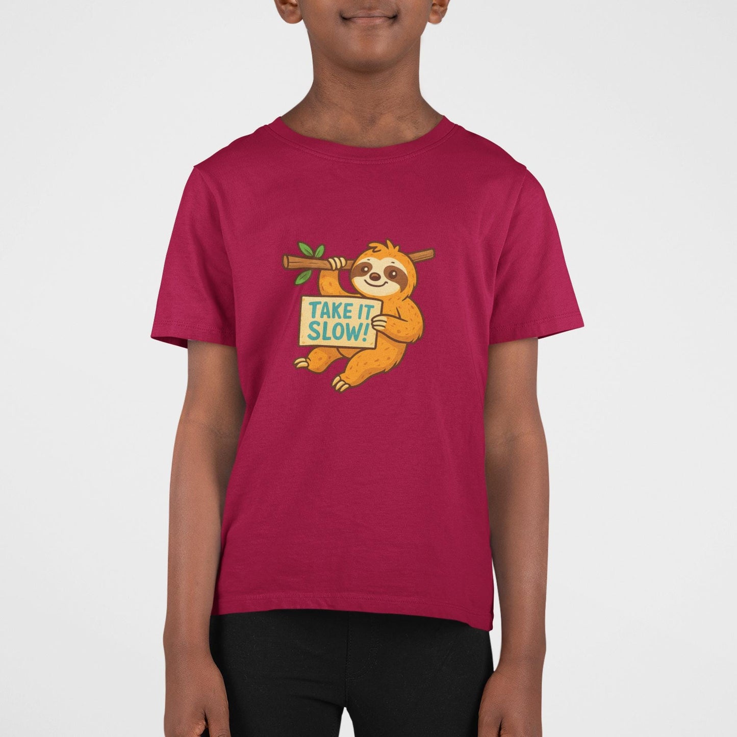 Cute Sloth Kids Take it Slow Tee, Funny Children Tee, Take It Slow Tee, Cute Animal Shirt, Sloth Gift Shirt for Kids Back to School Apparel