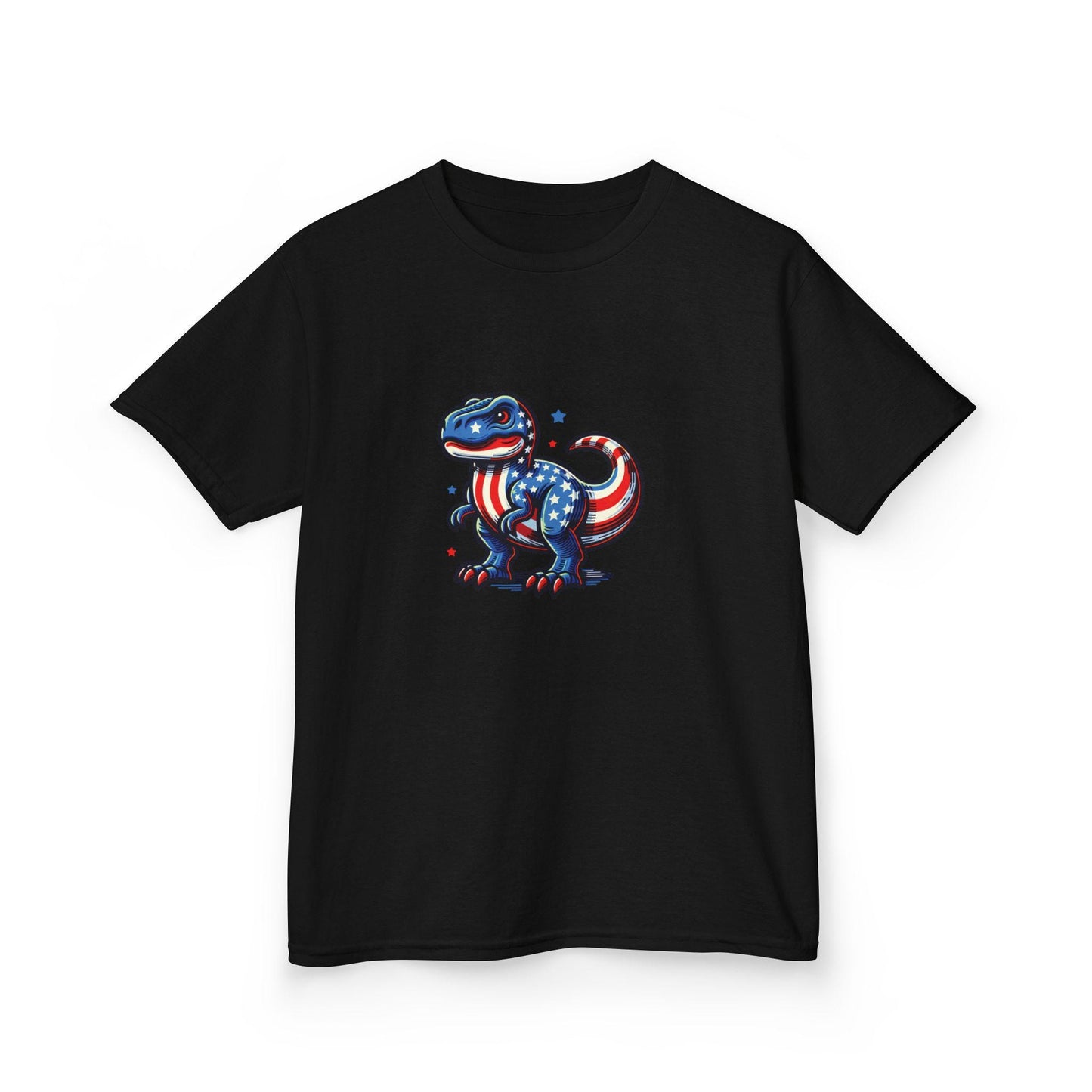 Dinosaur Fourth July Tee, Kids Dinosaur Graphic Tee, Fun Shirt for Children, Cool Summer Clothing, Funny Independence Day Gift For Kids