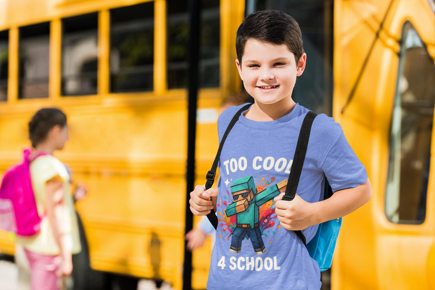 Minecraft Inspired Too Cool 4 School Youth T-Shirt, Kids Tee, Back to School Gift for Students, Welcome Back T-Shirt, Back-to-School T-Shirt