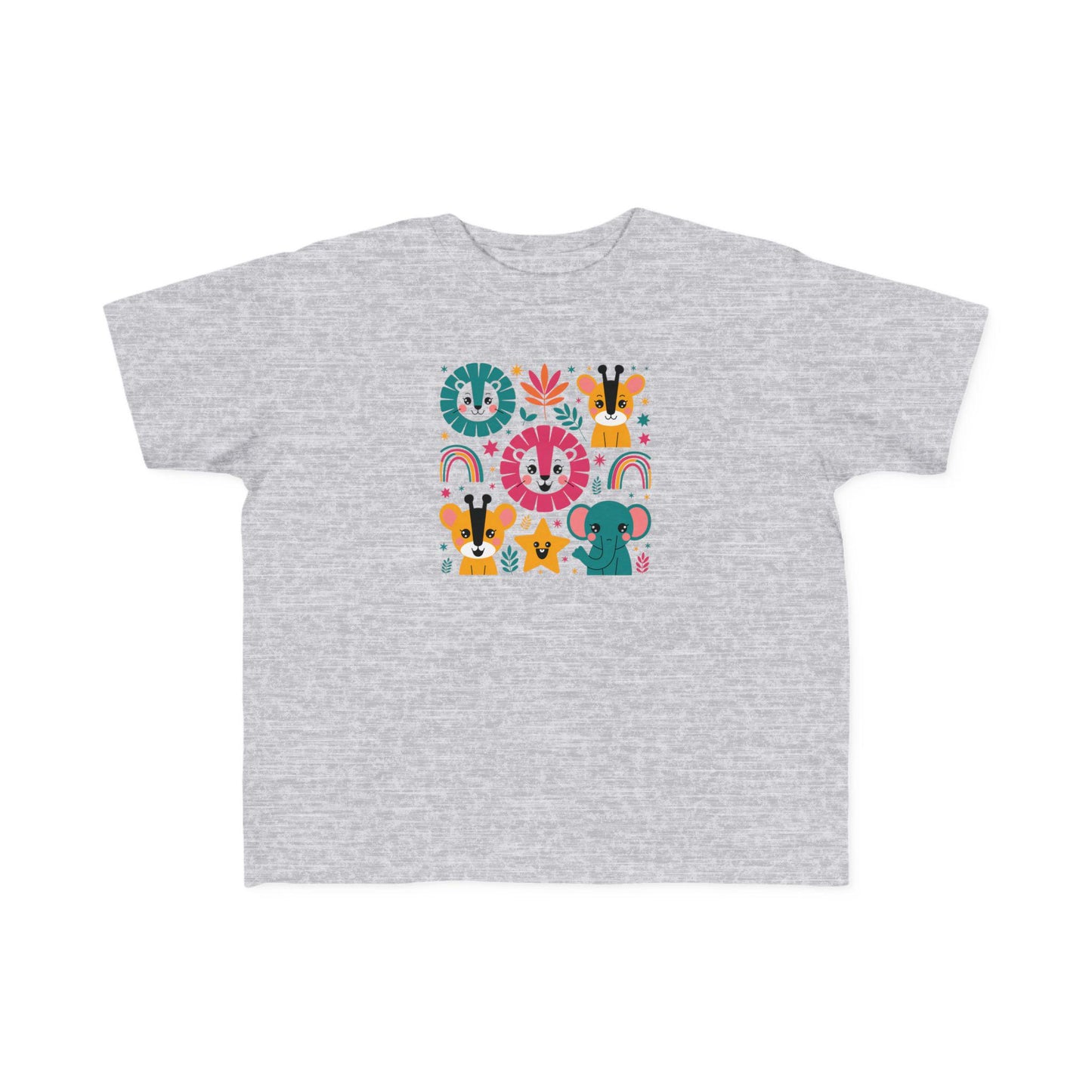 Colorful Animal Kids' Tee, Toddler T-Shirt, Cute Graphic Shirt, Fun Gift for Boys and Girls, Birthday Playtime Wear, Back to School Clothing