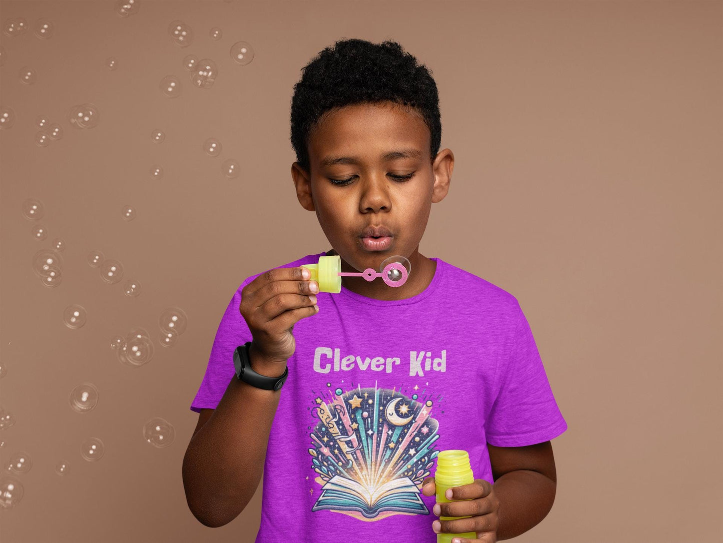 Clever Kid Tee, Kids T-Shirt, Fun Cotton Tee for Young Scholar, Gift for Children, Birthday Gift, Back to School for Reading Enthusiast Tee