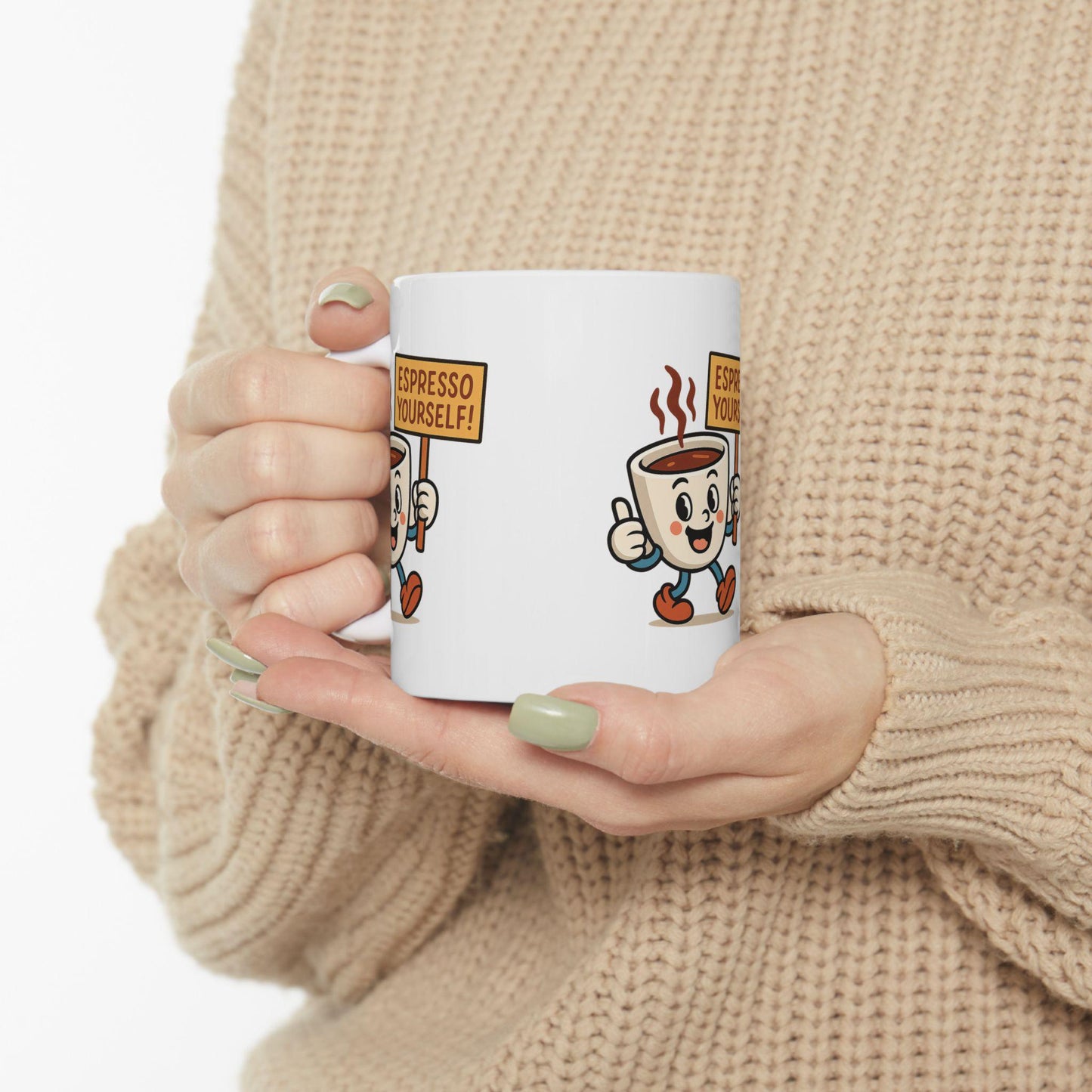 Espresso Yourself Coffee Mug, Cute Drinkware Gift for Coffee Lovers, Espresso Mug, Ideal Back 2 School Gift for Teachers and Parents