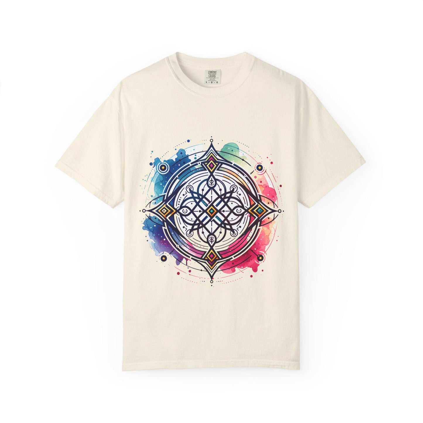 Neodiverse Astro Celestial Neo-Soul T-Shirt, Colorful Mandala Design, Boho Tee, Comfortable Casual Wear, Perfect for Festivals