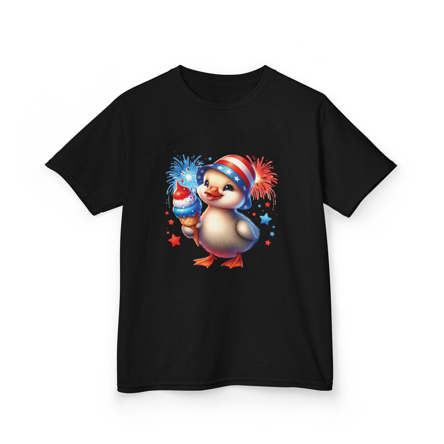 Fourth July Tee, Kids Fun Duck Graphic Tee, Fun Shirt for Children, Cool Summer Clothing, Independence Day Gift For Kids, Red White Blue