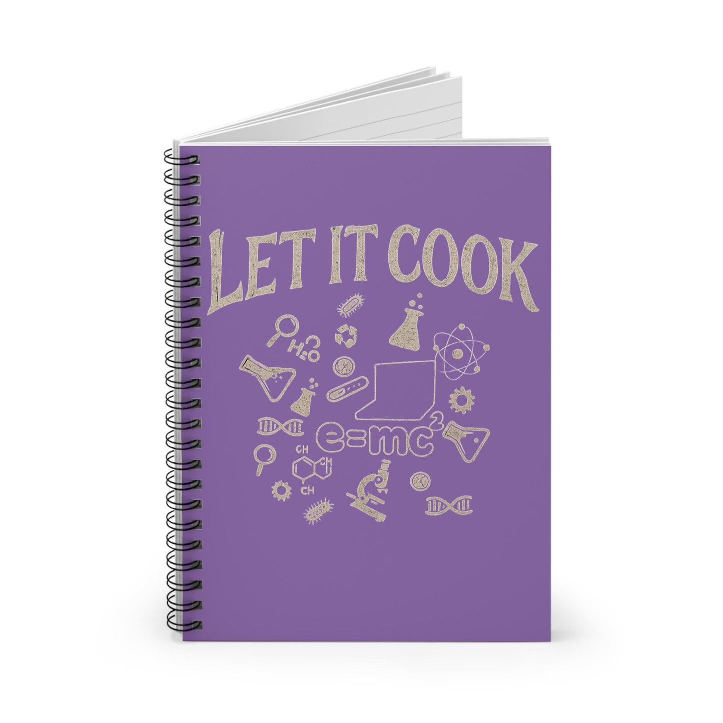 Science Lab Spiral Notebook, Chemistry Journal for Students Teachers STEM Gift Cute, Study Notes Planner Back to School Laboratory Scientist
