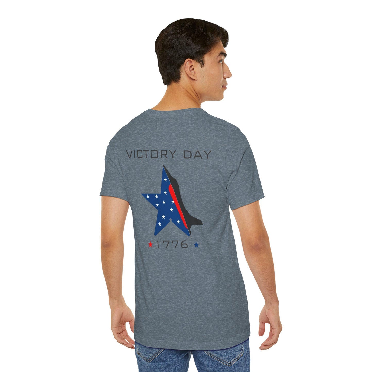 Victory Day Unisex Tee, Casual T-Shirt, Red White Blue, USA Patriotic Shirt, 4th of July Outfit, Independence Day Gift