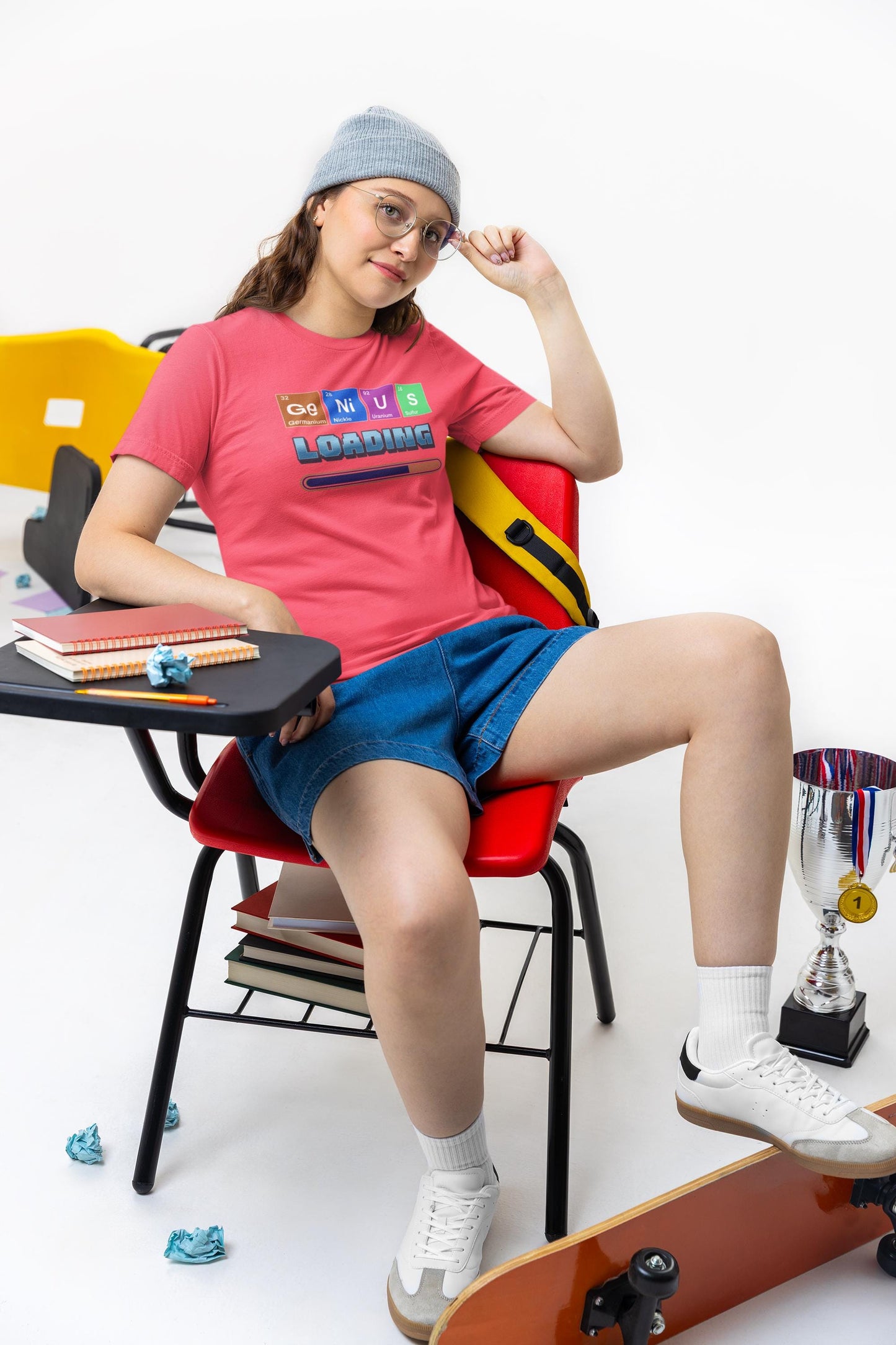 Genius Loading T-Shirt, Funny Science Shirt, Graphic Tee Gift for Students, Comfort Colors Casual Wear, Fun Back to School Nerdy Tee, Unisex