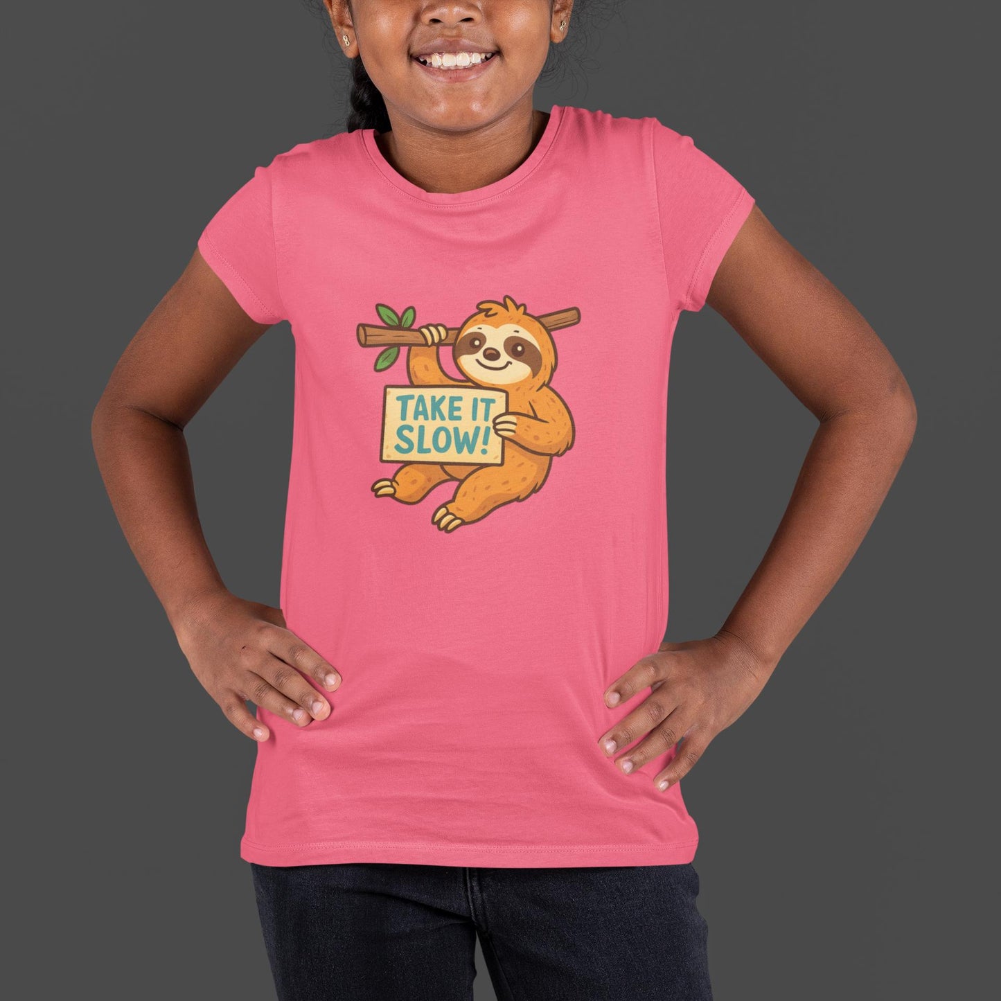 Cute Sloth Kids Take it Slow Tee, Funny Children Tee, Take It Slow Tee, Cute Animal Shirt, Sloth Gift Shirt for Kids Back to School Apparel