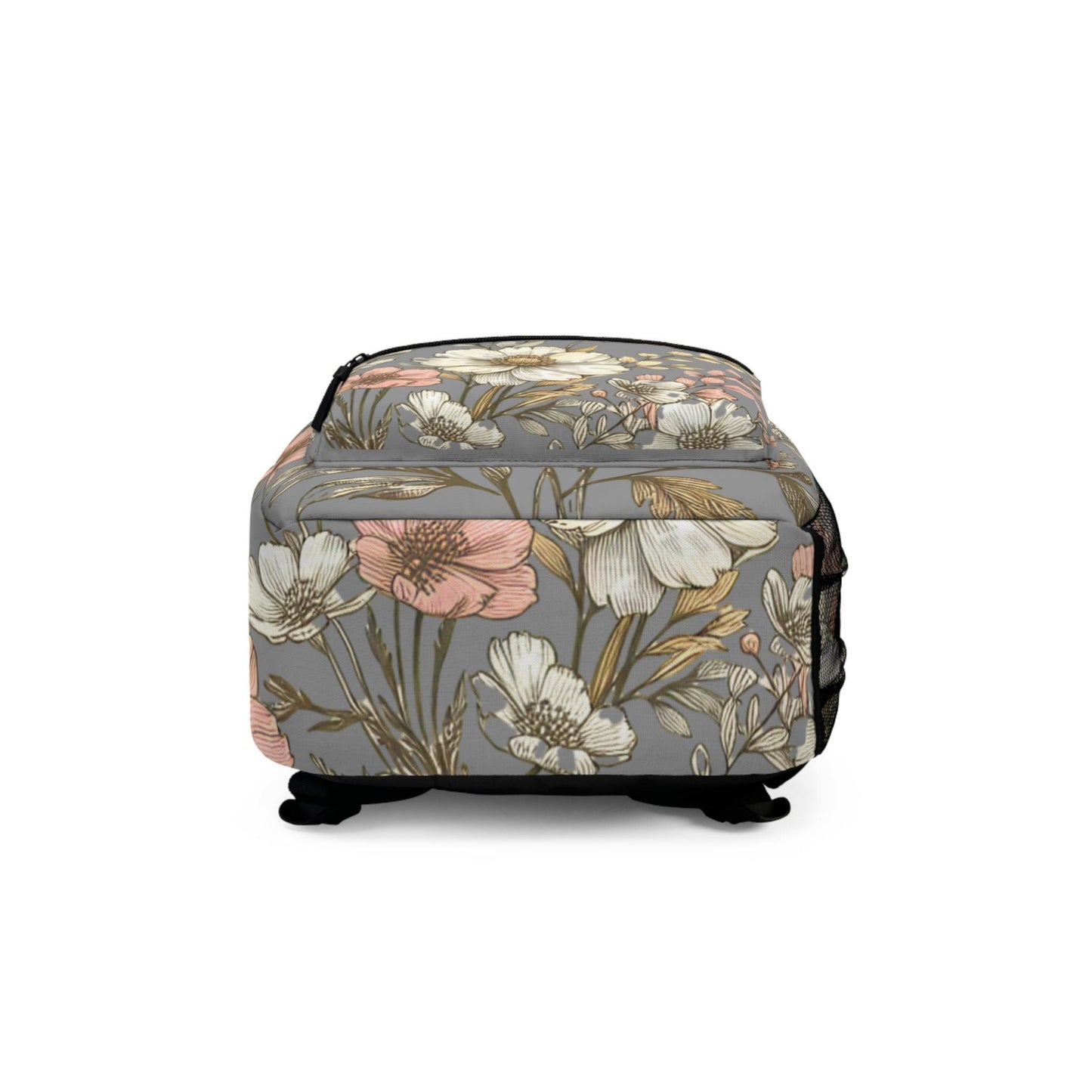 Boho Floral Backpack, Flower School Bag, Flower Print bag, Ideal for Elementary & Middle School Students, Back to School Supply for Students