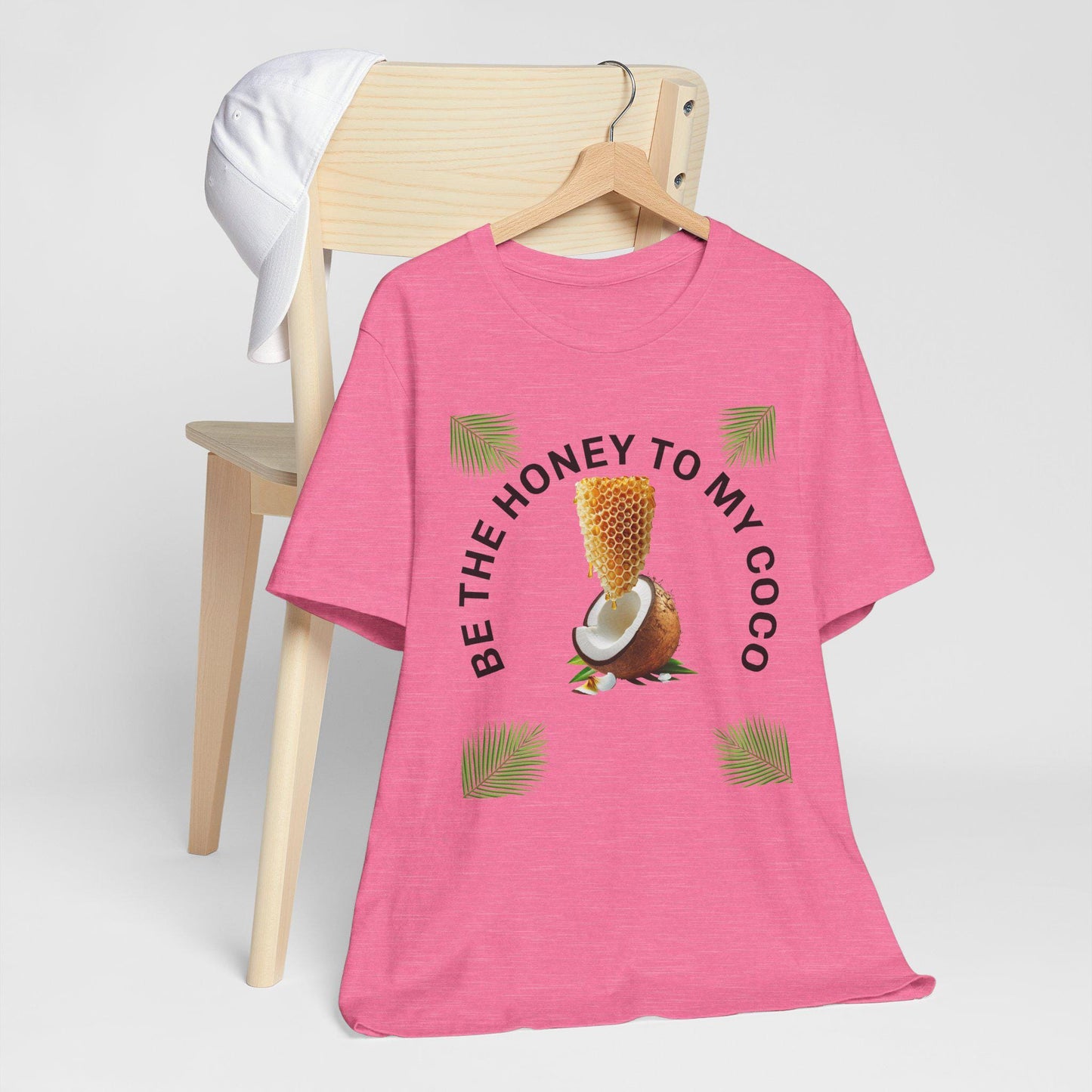 Honey to My Coco Tee | Short Sleeve T-Shirt | Beach Vibes, Casual Wear, Summer Outfit, Gift for Friends, Tropical Style, Fun Flirty Tee
