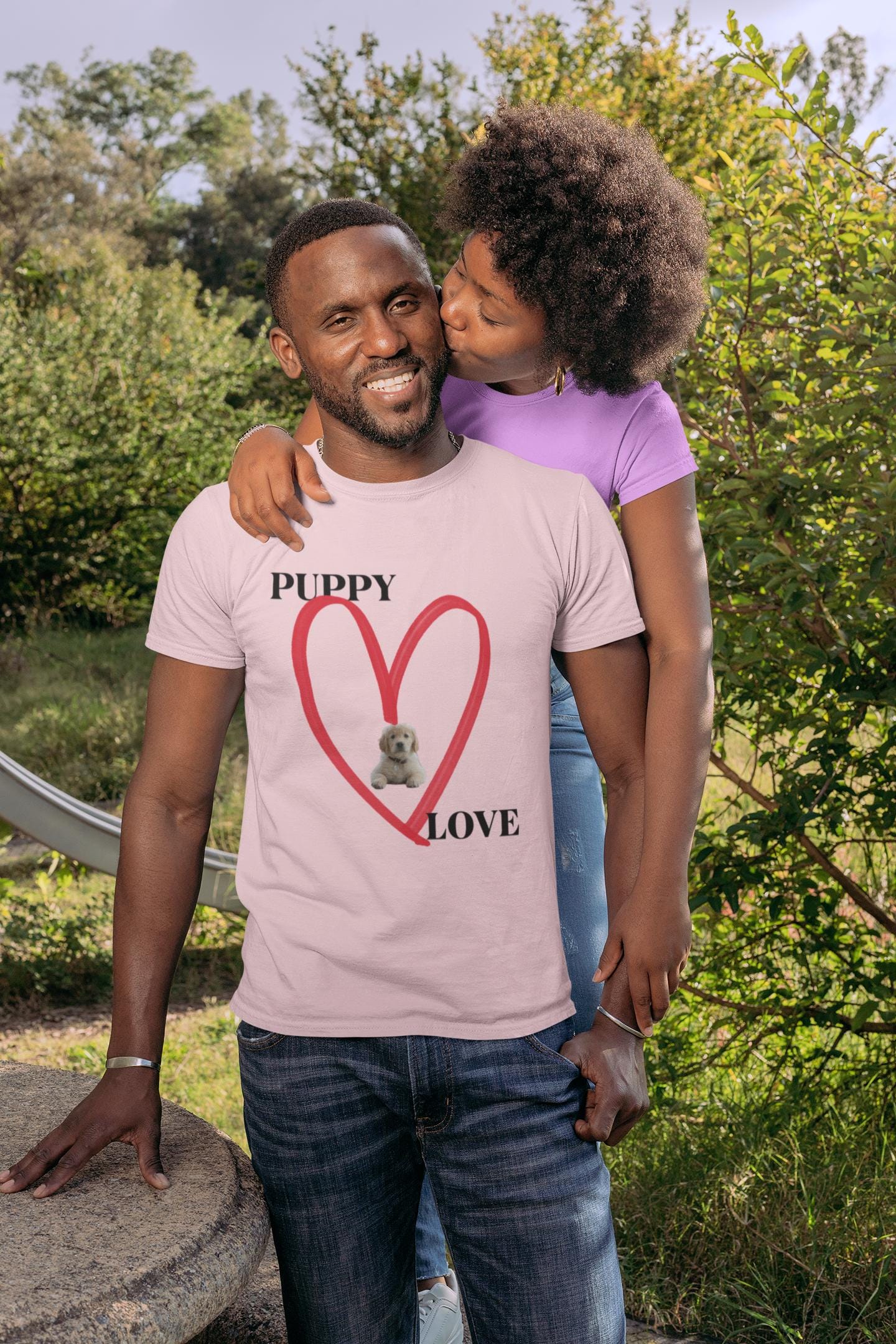 Puppy Love Unisex Tee | Cute Pet Lovers Gift | Dog Owner Apparel | Birthday | Casual Everyday Wear