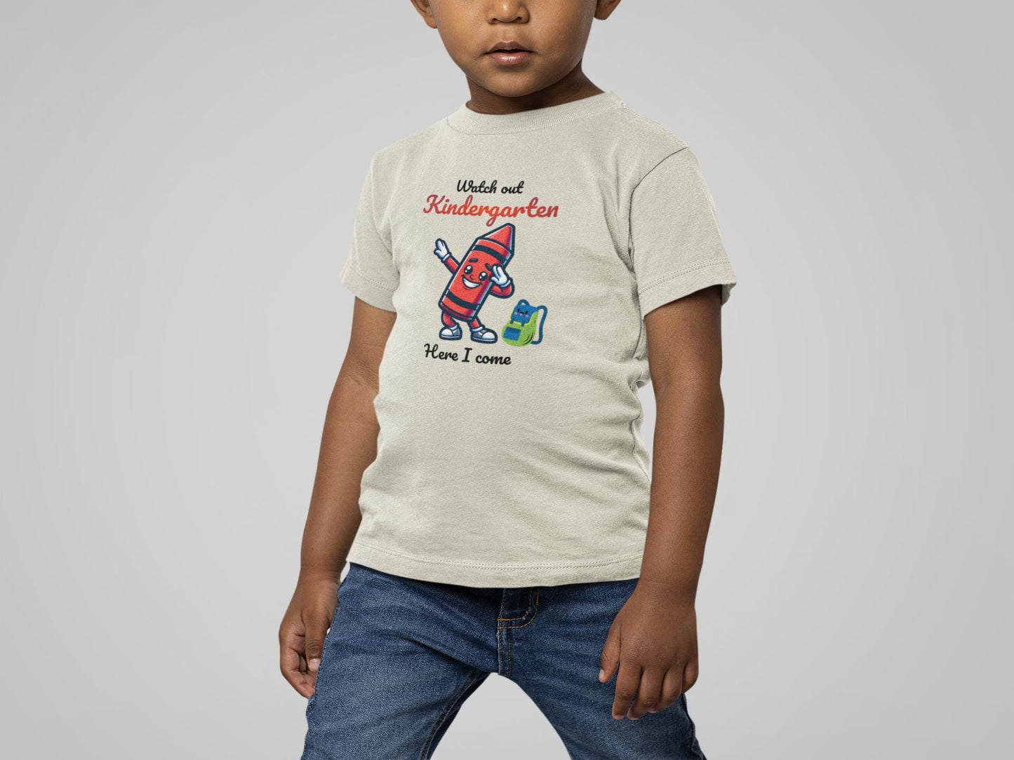Kindergarten-bound Toddler Tee, Watch Out Kindergarten Shirt, Kids Educational T-Shirt, Preschool Tee, Back to School Apparel