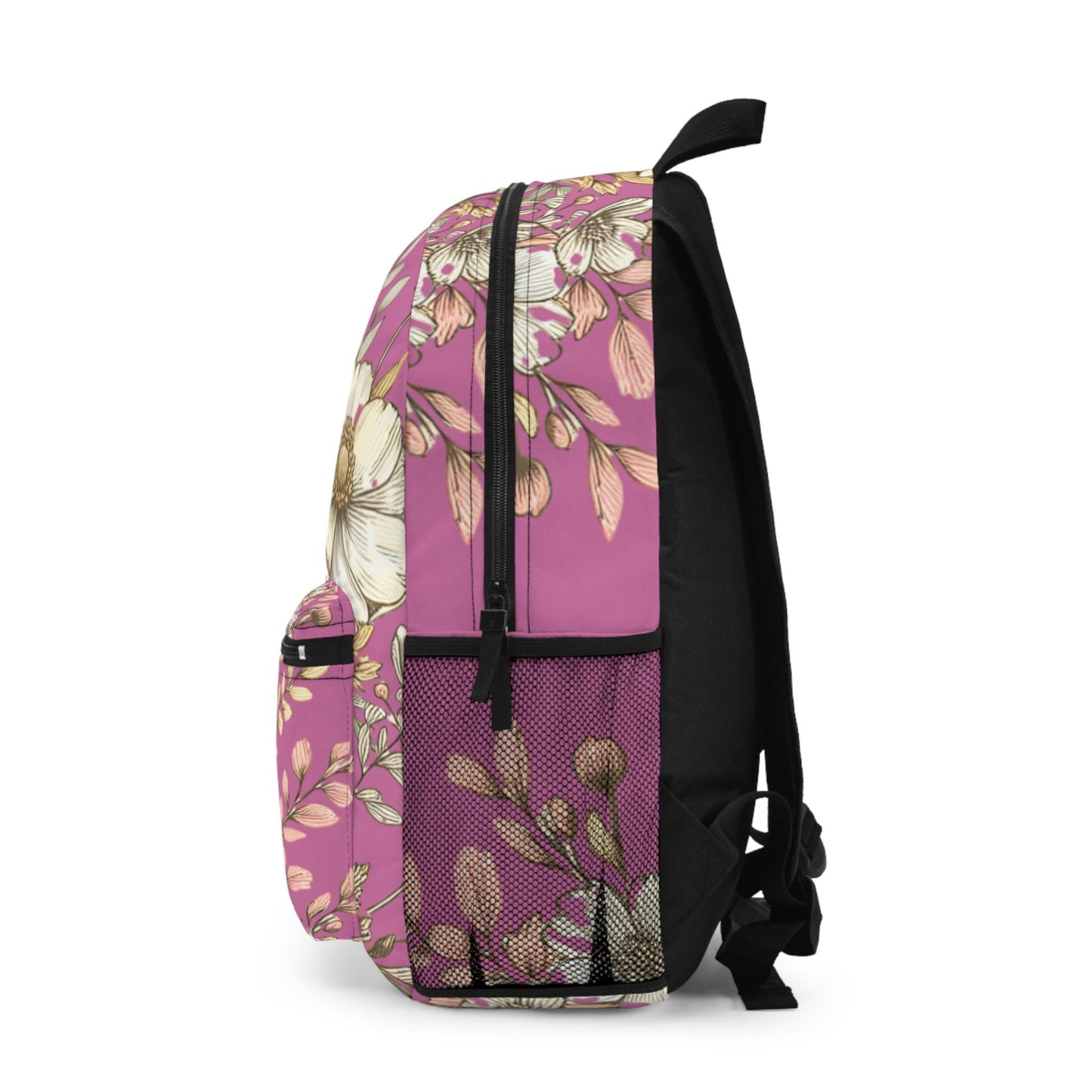Boho Floral Backpack, Flower School Bag, Flower Print bag, Ideal for Elementary & Middle School Students, Back to School Supply for Students