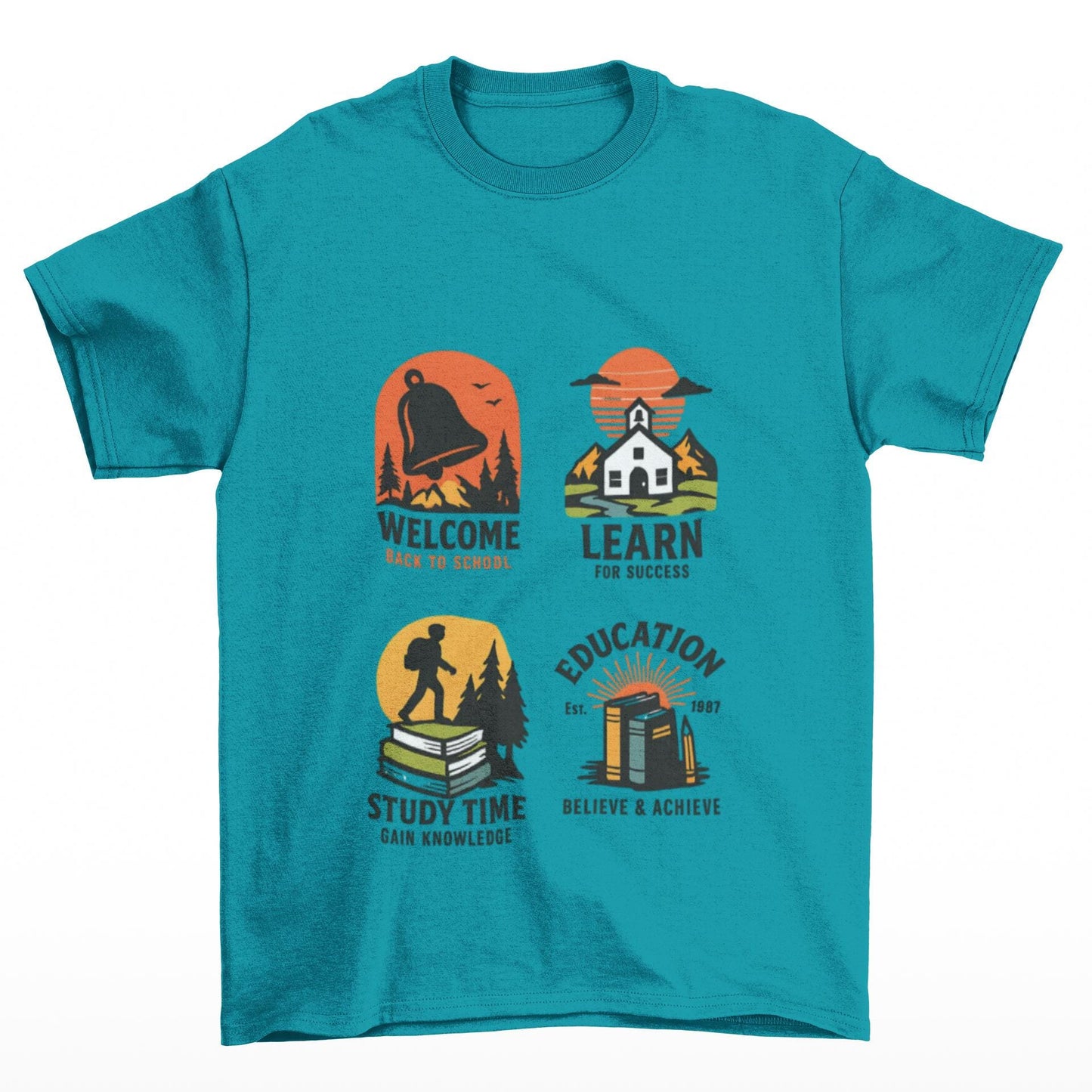 Kids Educational Tee - Welcome, Learn, Study Time, Fun Learning Shirt, Classroom Style, Back to School, Gift for Boys & Girls back to School