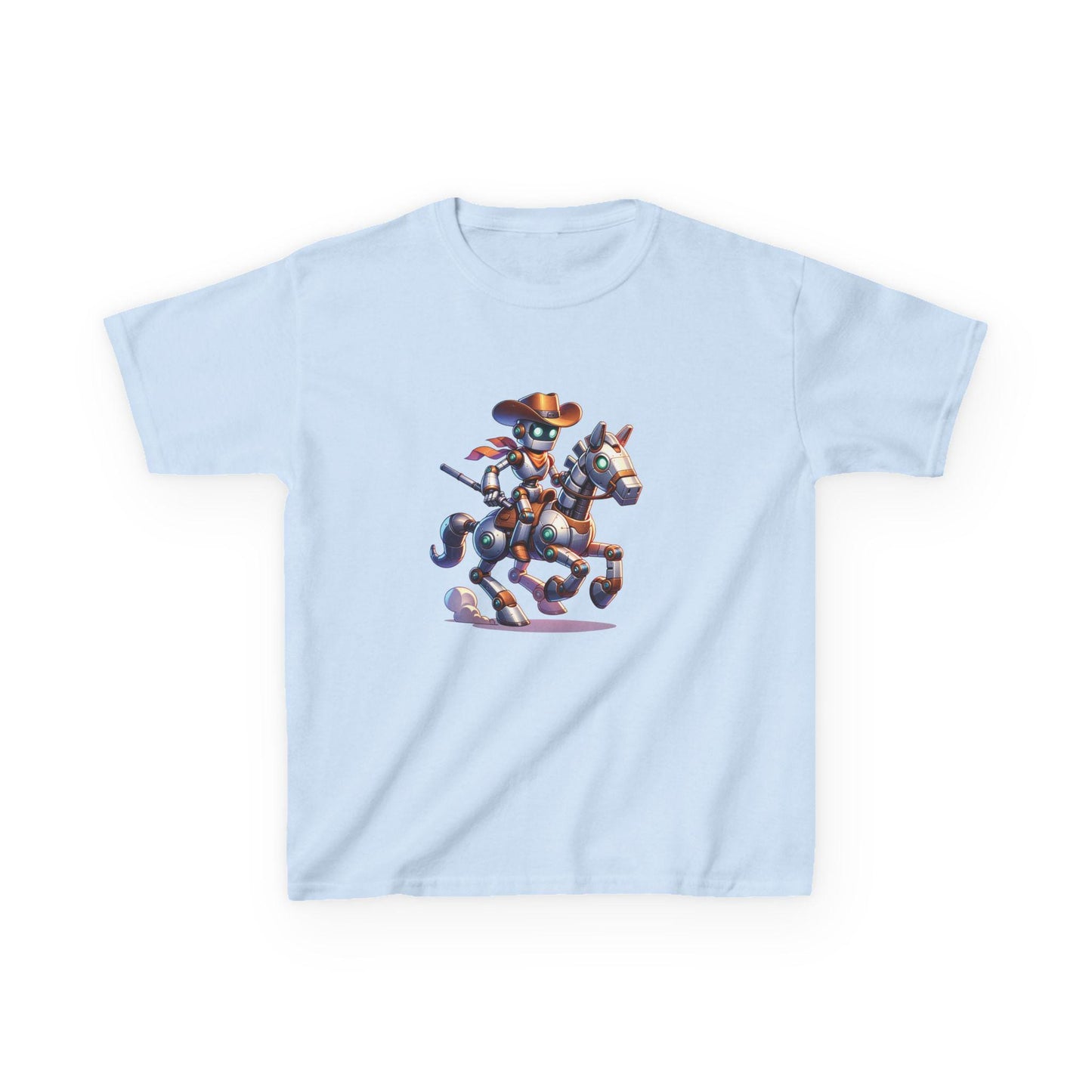 Kids Fun Robot Cowboy Tee, Back-to-School T-Shirt, Unique Gift for Kids, Birthday Shirt, Playful Graphic Kids Wear, Back to School Apparel