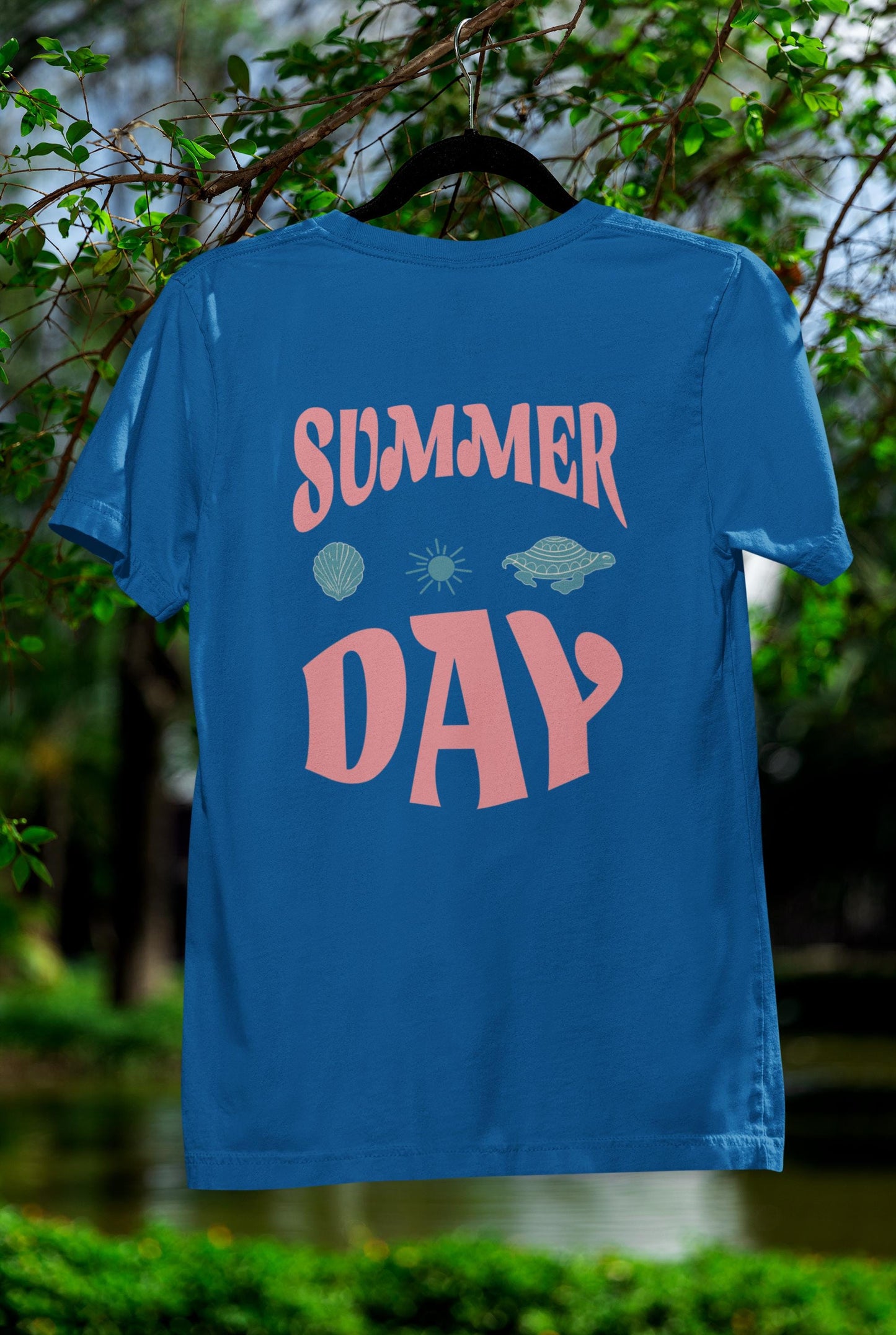 Summer Day Unisex Garment-Dyed T-Shirt, Casual Tee, Beachwear, Gift for Her, Summer Festival Apparel, Fun Outdoors T-Shirt, Summer Vibes