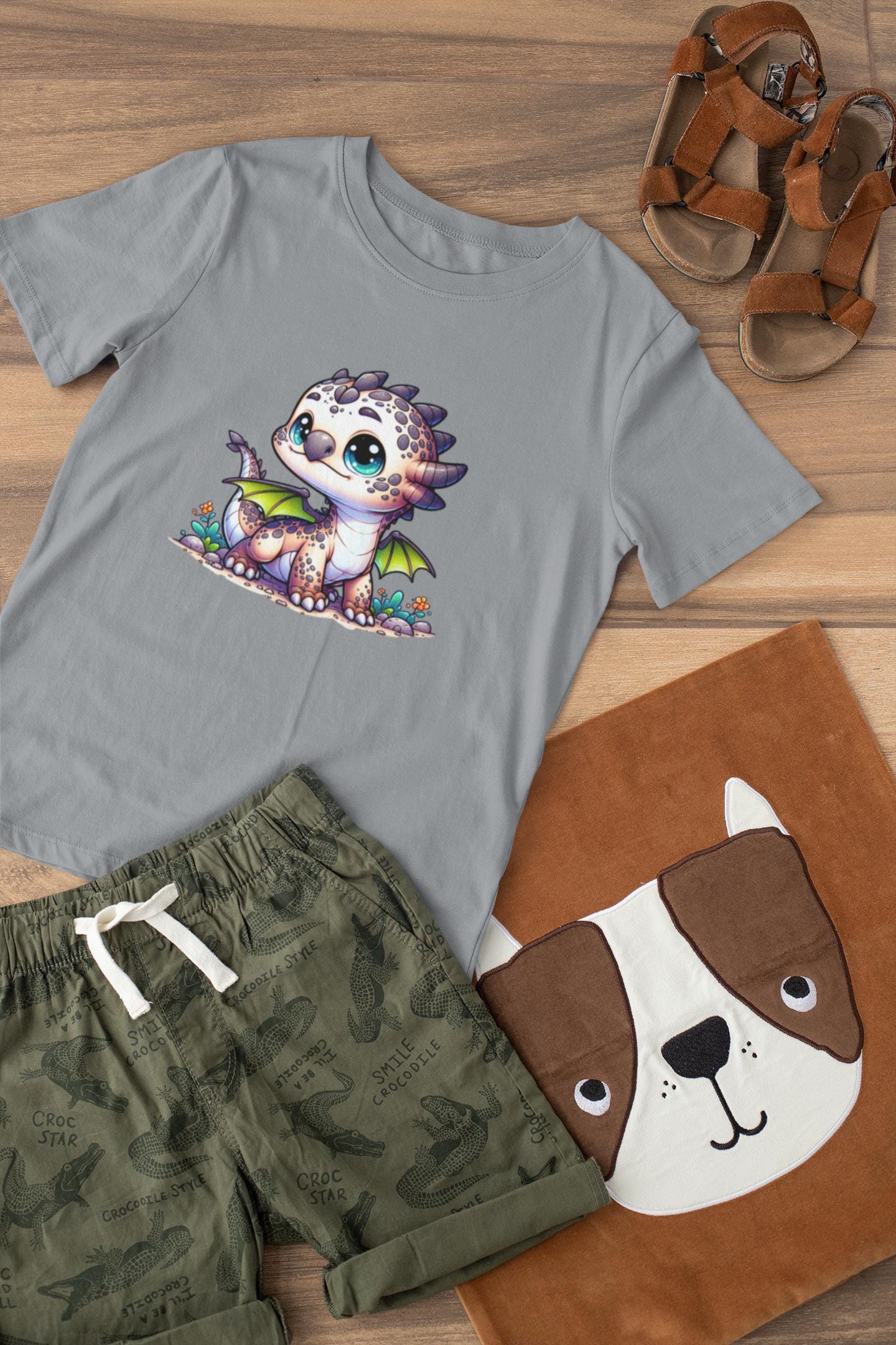 Cute Dragon Kids Tee, Fun Playful Dino T-Shirt for Boys and Girls, Birthday Gift, Dragon Lover Shirt, Everyday Back to School Wear