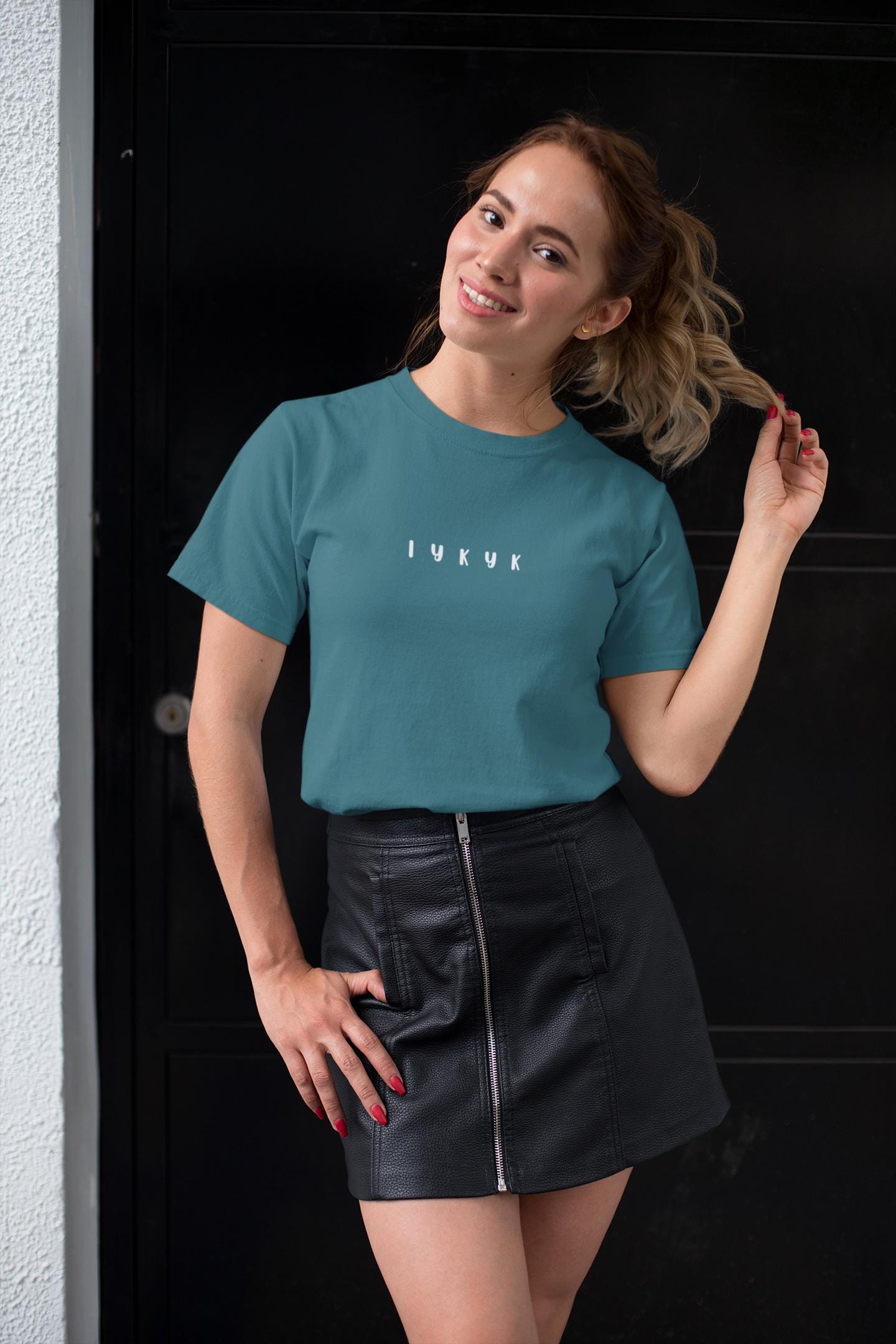 T-Shirt, Fun Playful Gen Z Slang Words Trendy Tee, Iykyk Day to Day Lingo Shirt, Unisex Garment-Dyed Top, Catchy Hipster Graphic Tee, Cool