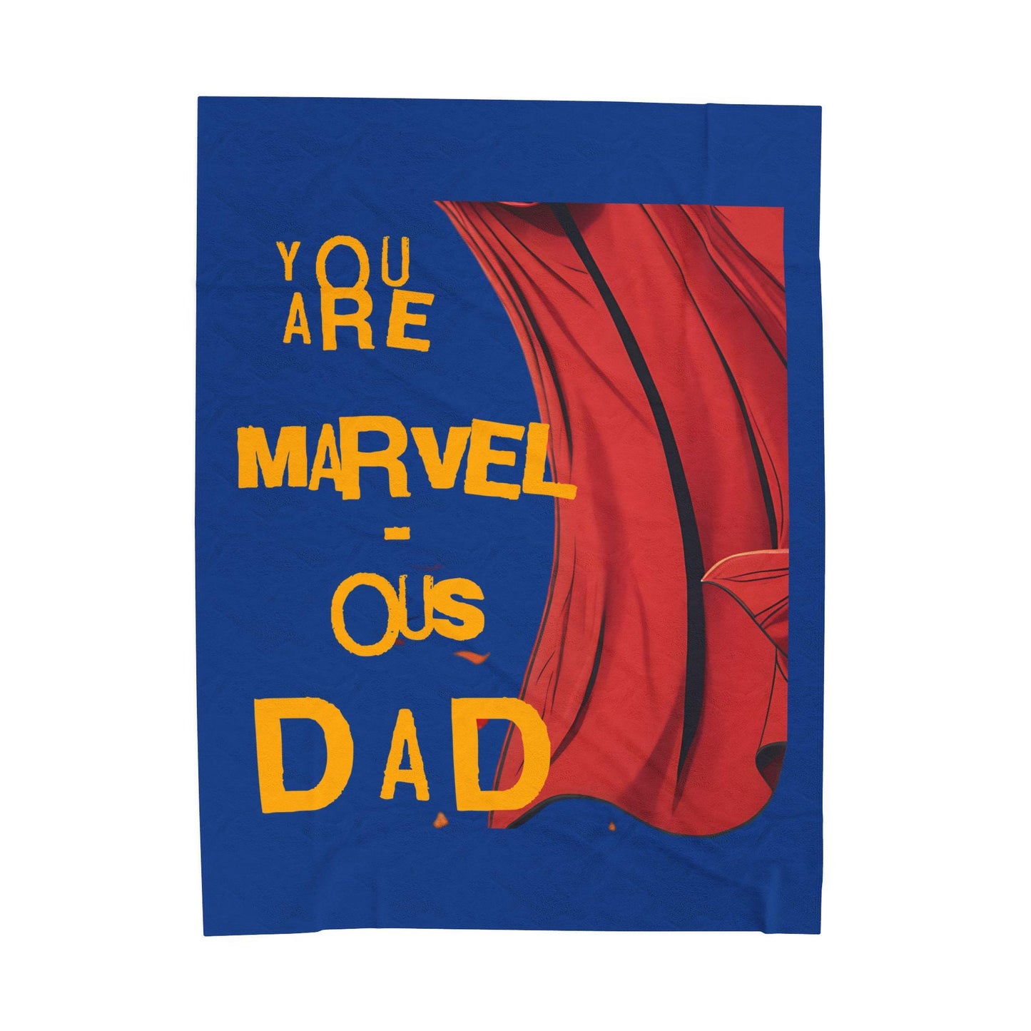 Marvelous Dad Velveteen Blanket - Superhero Gift for Father's Day, Cozy Decor, Kids Room, Movie Night, Dad's Birthday
