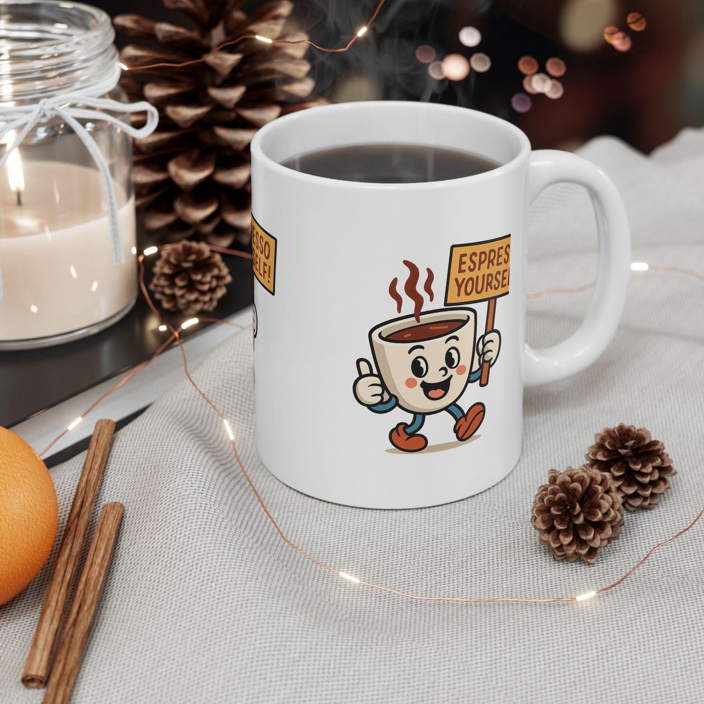 Espresso Yourself Coffee Mug, Cute Drinkware Gift for Coffee Lovers, Espresso Mug, Ideal Back 2 School Gift for Teachers and Parents