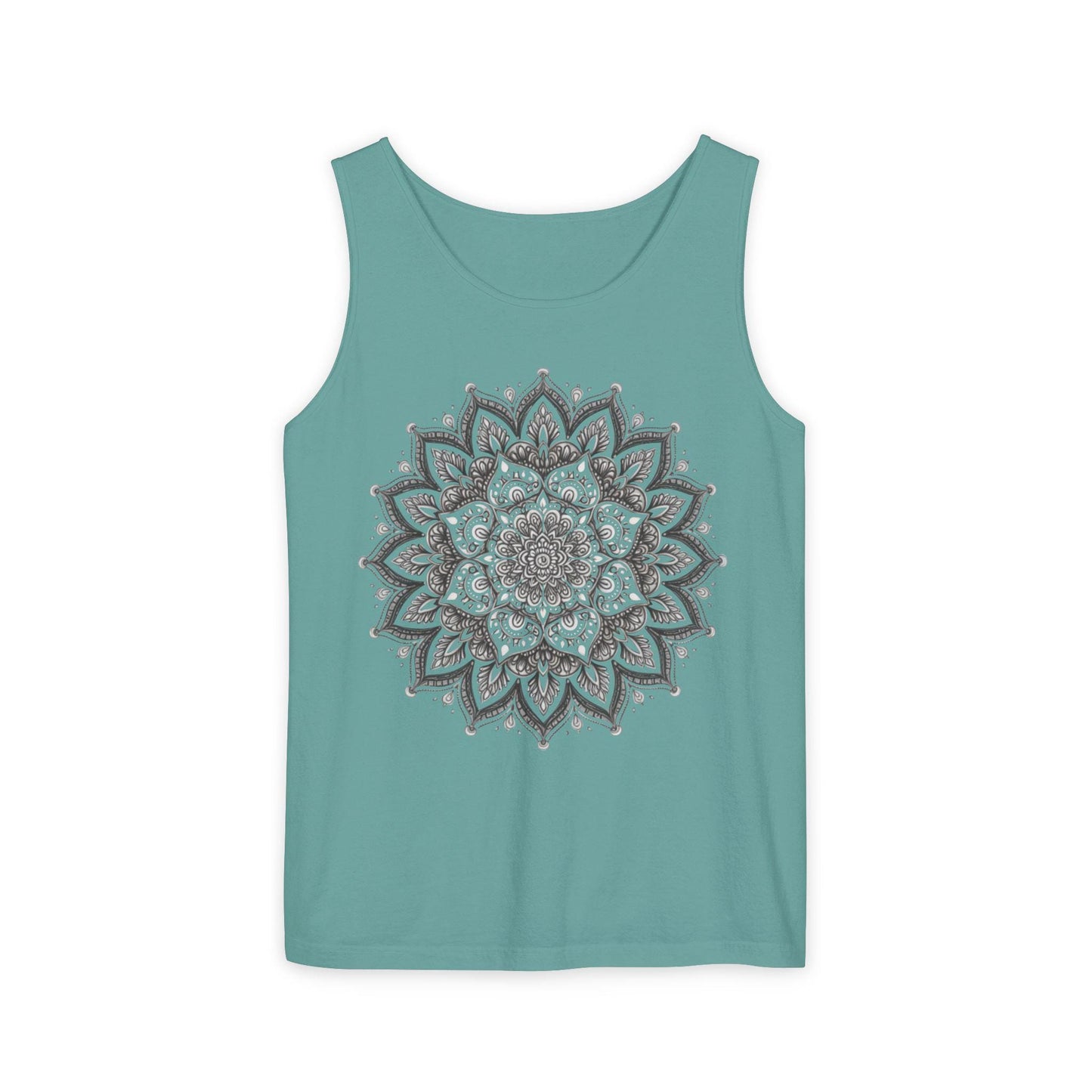 Mandala Graphic Tank Top, Meditation Spiritual Top, Neodiverse Astro Celestial Neo-Soul Top, Active Yoga Enthusiast Top, Hippie Minimalist,