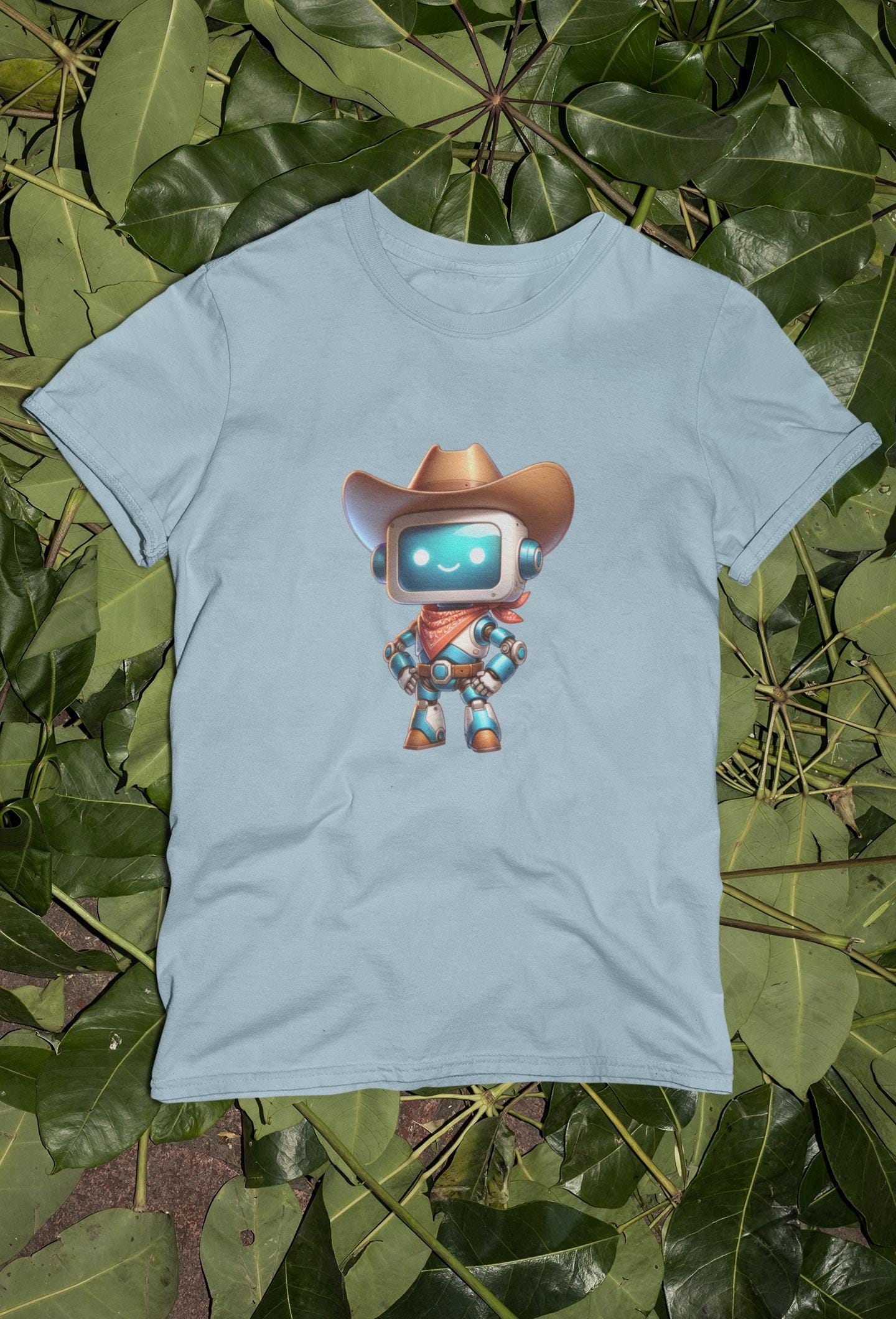 Cowboy Robot Youth Tee, Fun Kids T-Shirt, Cute Graphic Tee, Birthday Gift, Casual Wear, Summer Outfit, Screen Print Design, Back to School