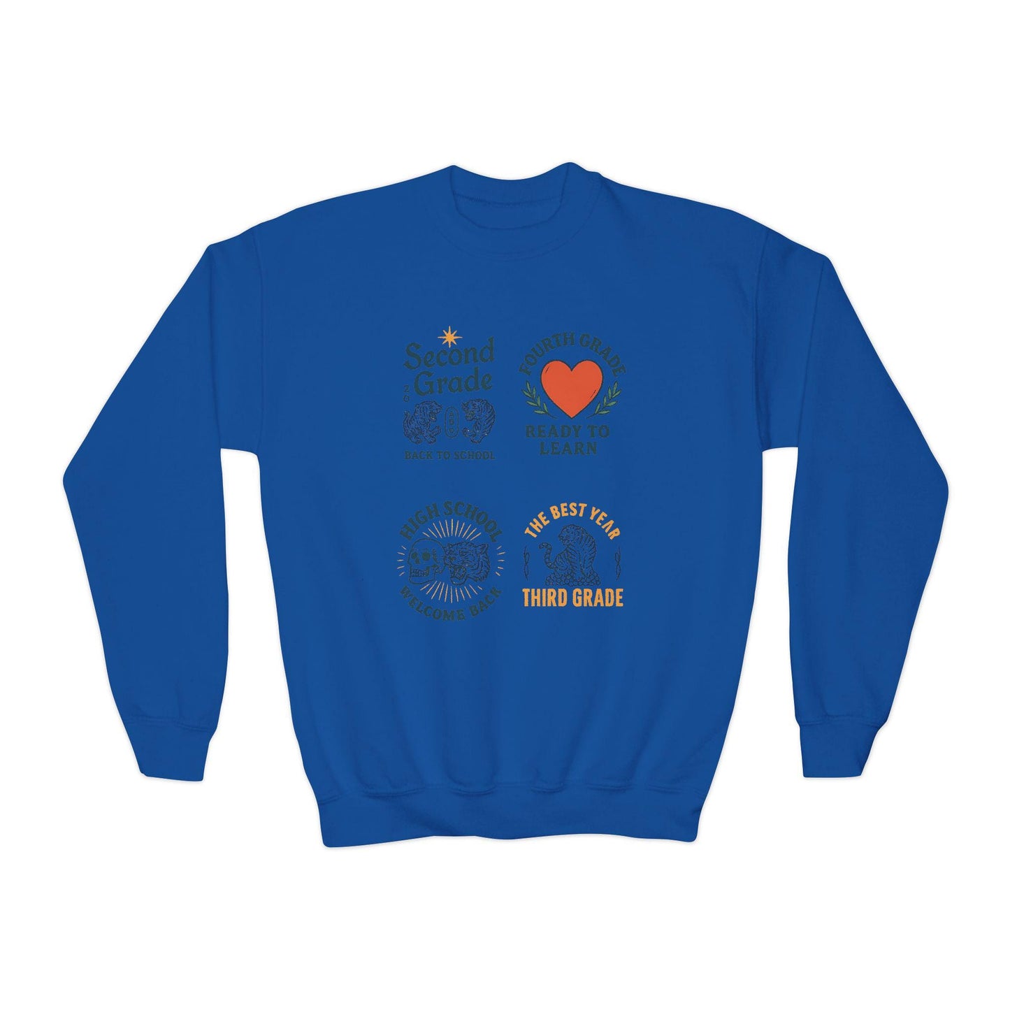 Kids Inspiring Sweatshirt - Inspiring Message for Different School Grades, Fun Sweatshirt, Gift for Boys & Girls Back to School