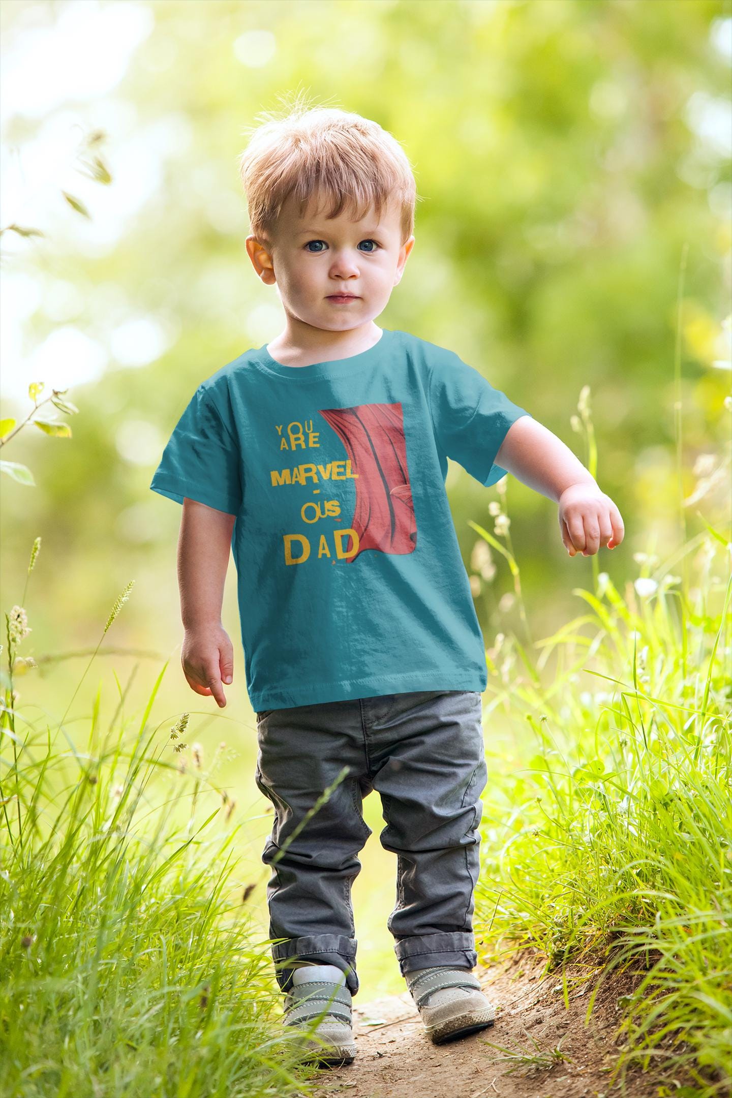 Marvelous Dad Kids Tee, Gift for Father's Day, Birthday Shirt for Boys, Motivational Tee, Casual Kids Wear