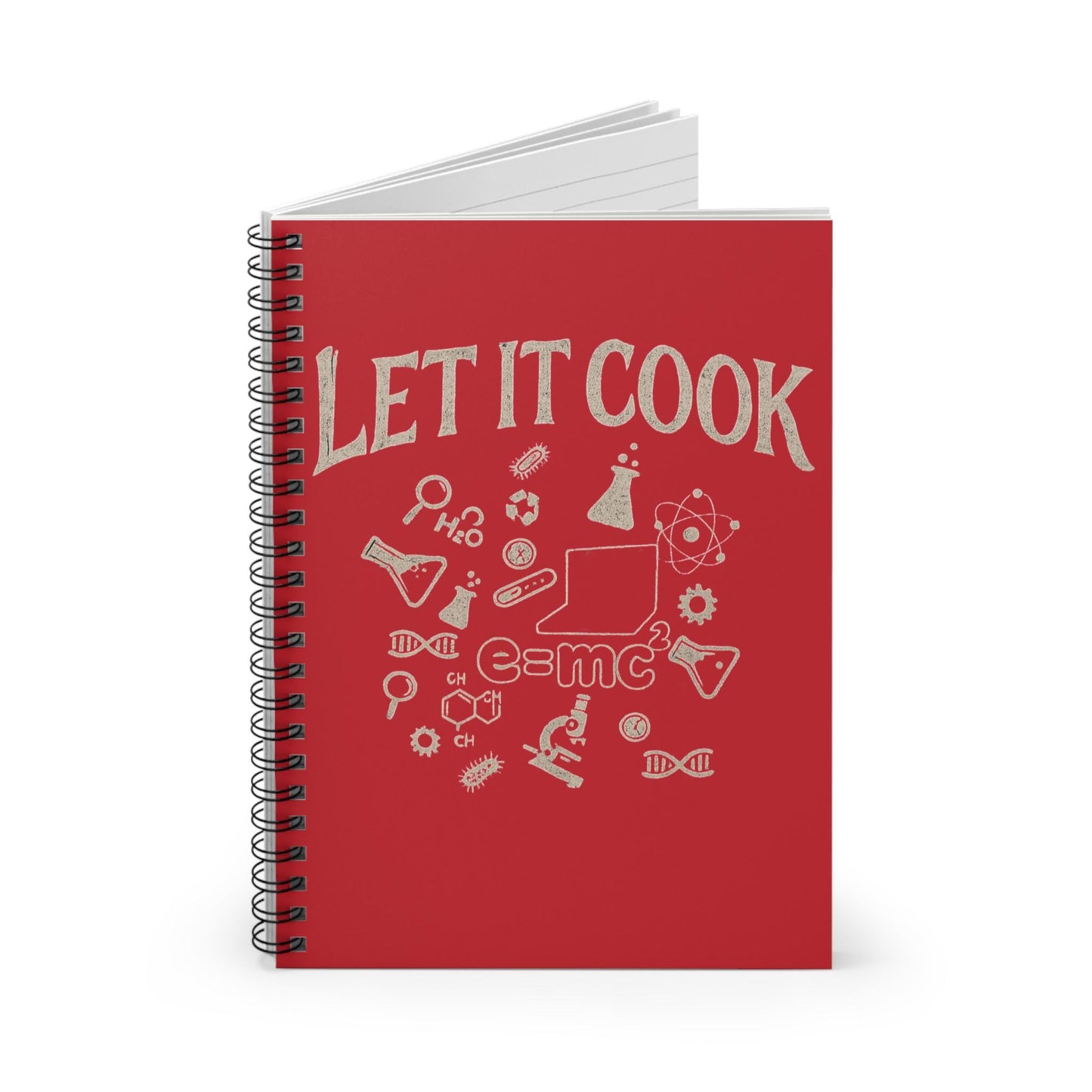 Science Lab Spiral Notebook, Chemistry Journal for Students Teachers STEM Gift Cute, Study Notes Planner Back to School Laboratory Scientist