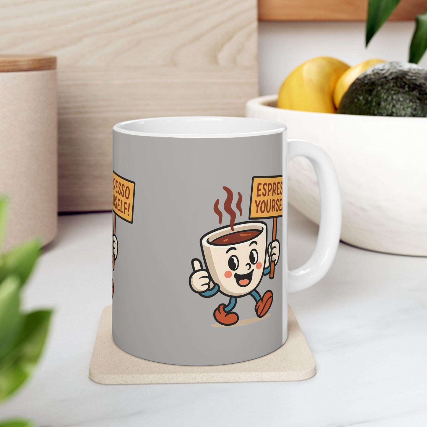 Espresso Yourself Coffee Mug, Cute Drinkware Gift for Coffee Lovers, Espresso Mug, Ideal Back 2 School Gift for Teachers and Parents