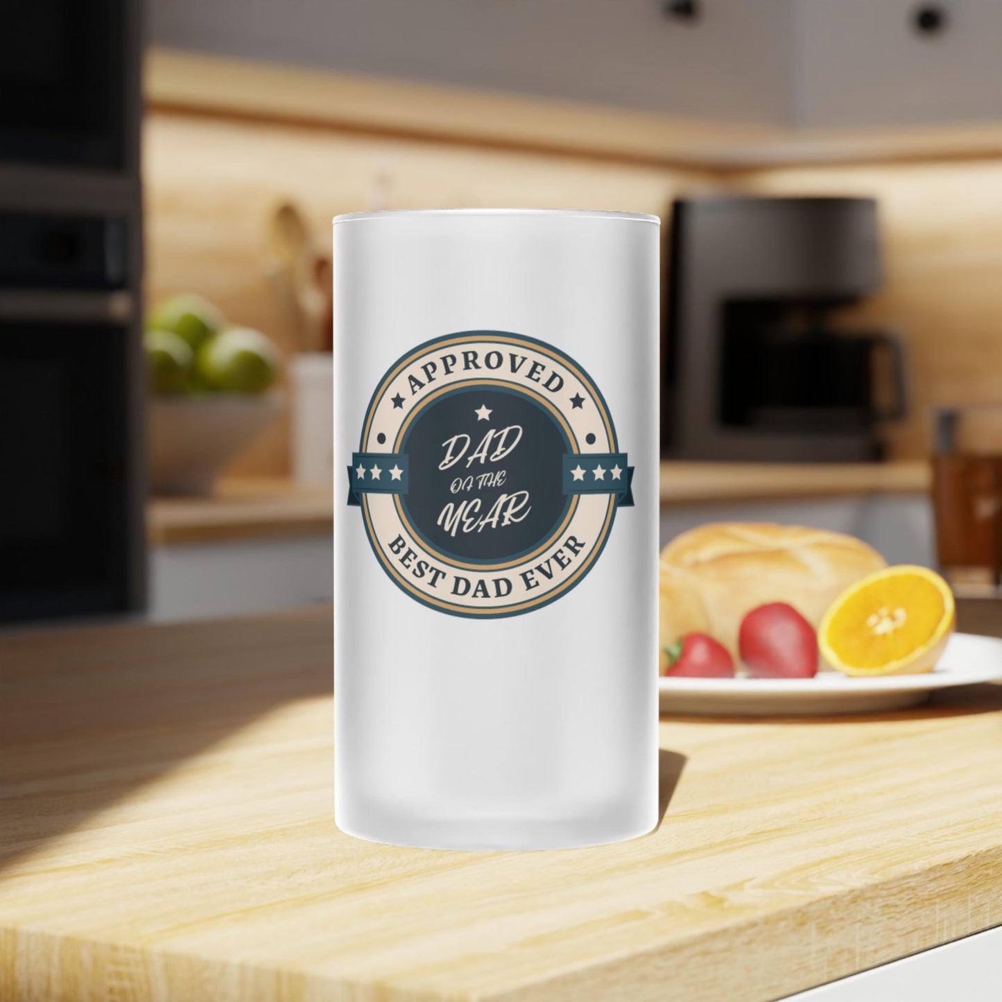 Personalized Husband Dad Grandpa Frosted Beer Mug for Dad, Best Dad Ever Gift, Funny Beer Glass, Father's Day Present, Birthday Gift for Him