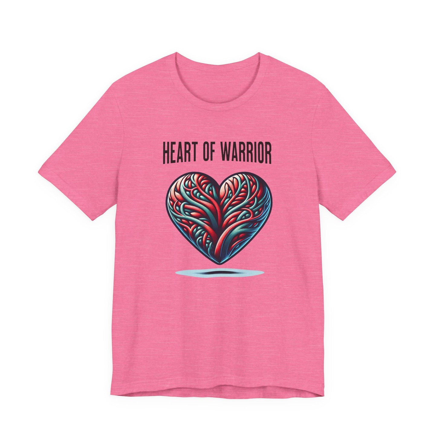 Heart of Warrior Unisex Tee, Inspirational Shirt, Motivational Gift, Casual Spring Summer Fall Wear, Empowerment Apparel, Heart Graphics Tee