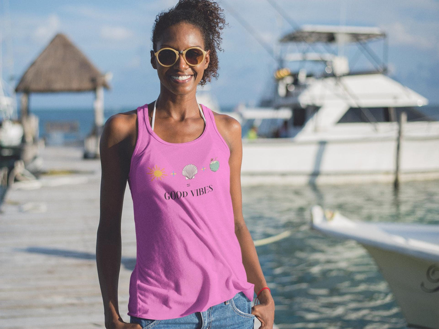 Sun Salt Sand Coconut Tank Top, Beach Vibes Graphic Tee, Summer Essentials for Casual Wear, Unisex Garment-Dyed Tank, Fun Holiday Weekend
