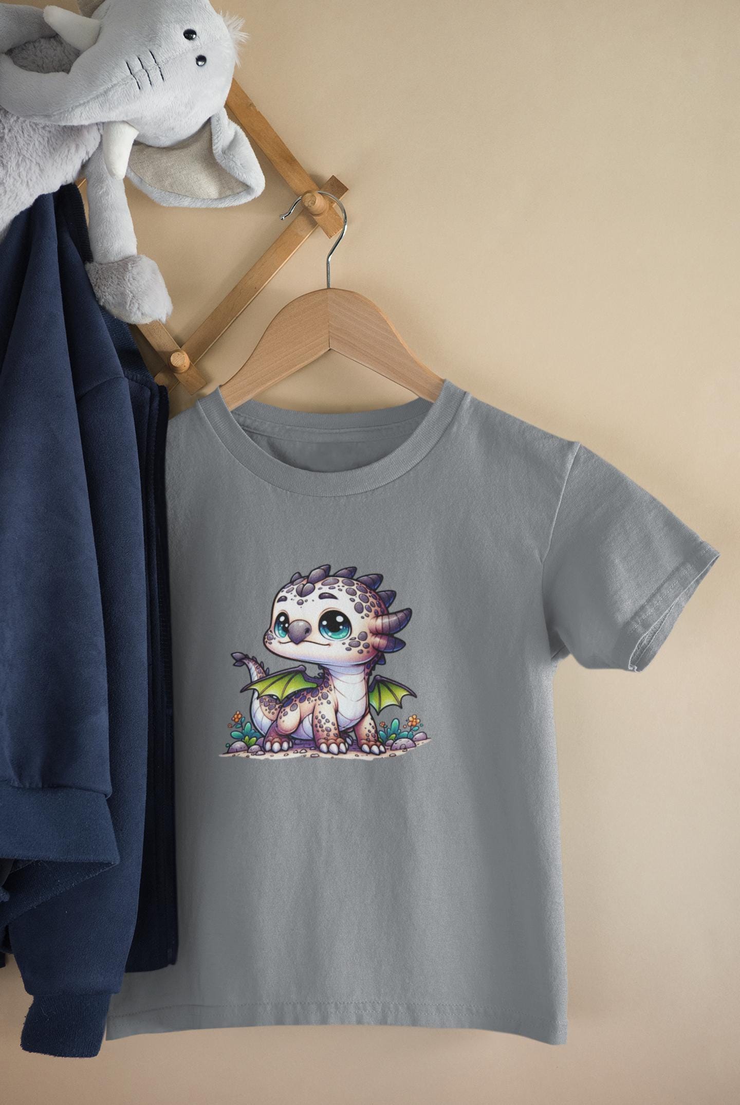Cute Dragon Kids Tee, Fun Playful Dino T-Shirt for Boys and Girls, Birthday Gift, Dragon Lover Shirt, Everyday Back to School Wear