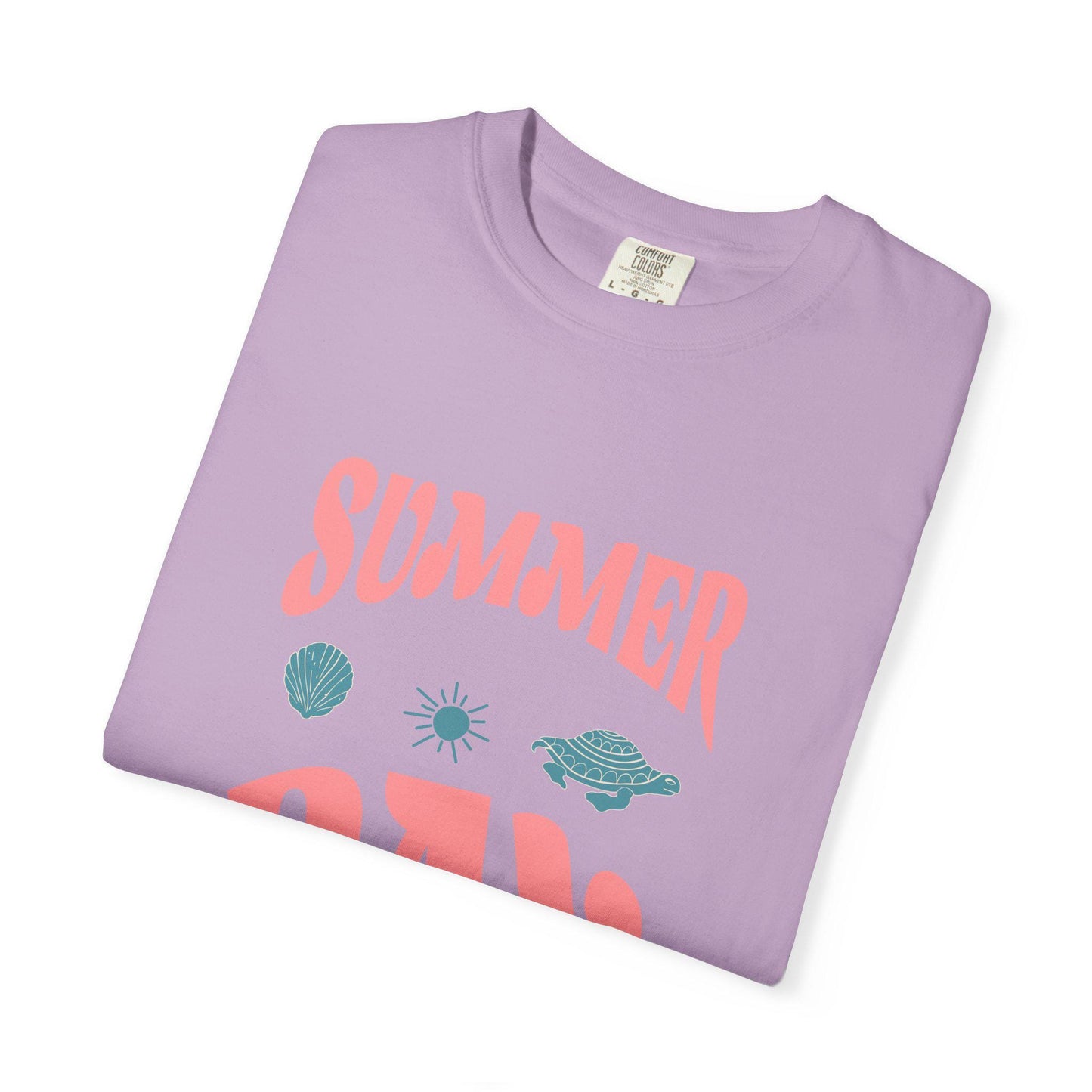 Summer Day Unisex Garment-Dyed T-Shirt, Casual Tee, Beachwear, Gift for Her, Summer Festival Apparel, Fun Outdoors T-Shirt, Summer Vibes