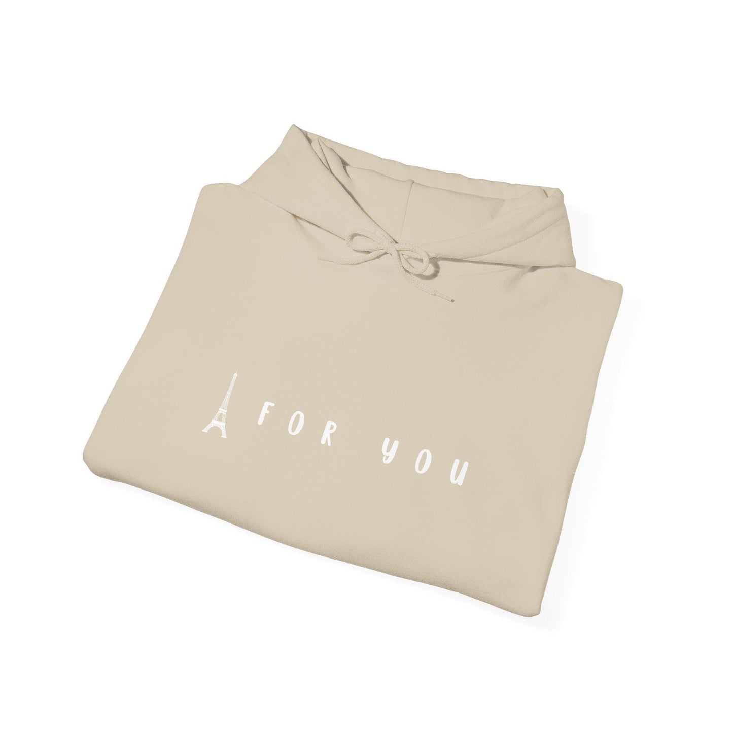 Eiffel in Love Unisex Hoodie, Fun Playful Summer Beach Hoodie, Flirty French Kiss Top, Paris Vacation Hoodie, Romantic Hoodie for Him/Her