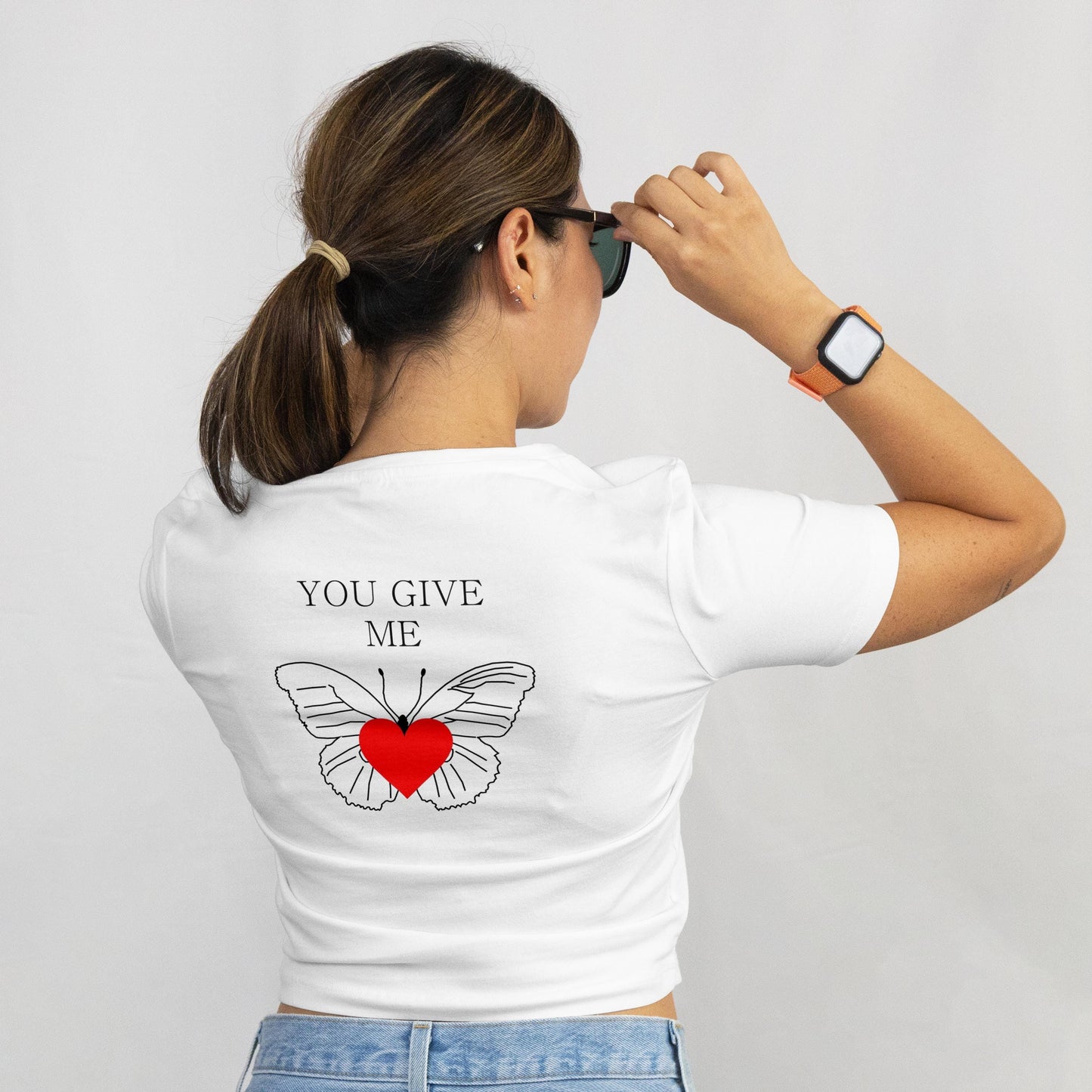 Butterfly Love Tee, Casual Shirt for Nature Lovers, Gift for Girlfriend, Romantic Gift, Summer Wear