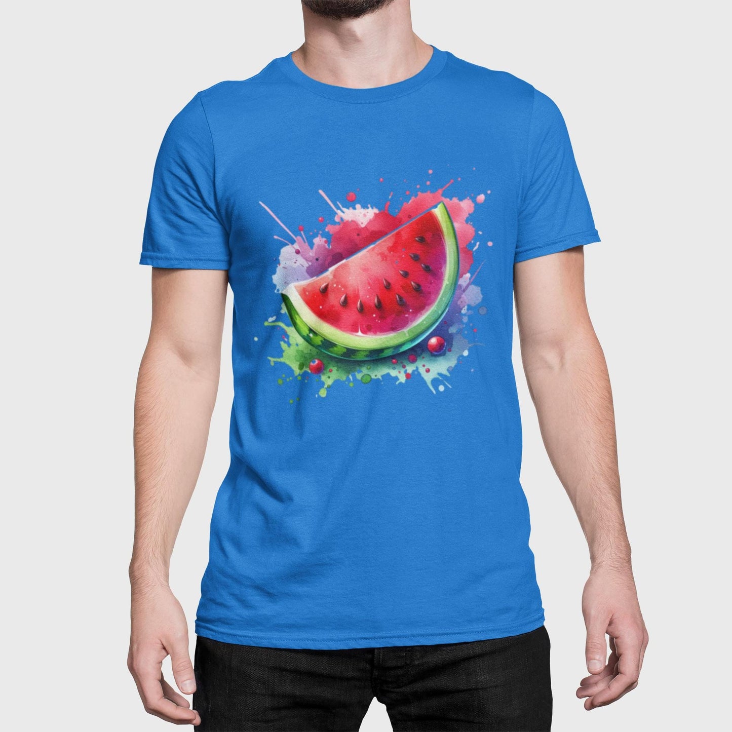 Summer Watermelon Splash Unisex T-Shirt, Summer Vibes Shirt, Beachwear, Comfort Colors Shirt, Casual Summer Tee, Aesthetic Watermelon Tee