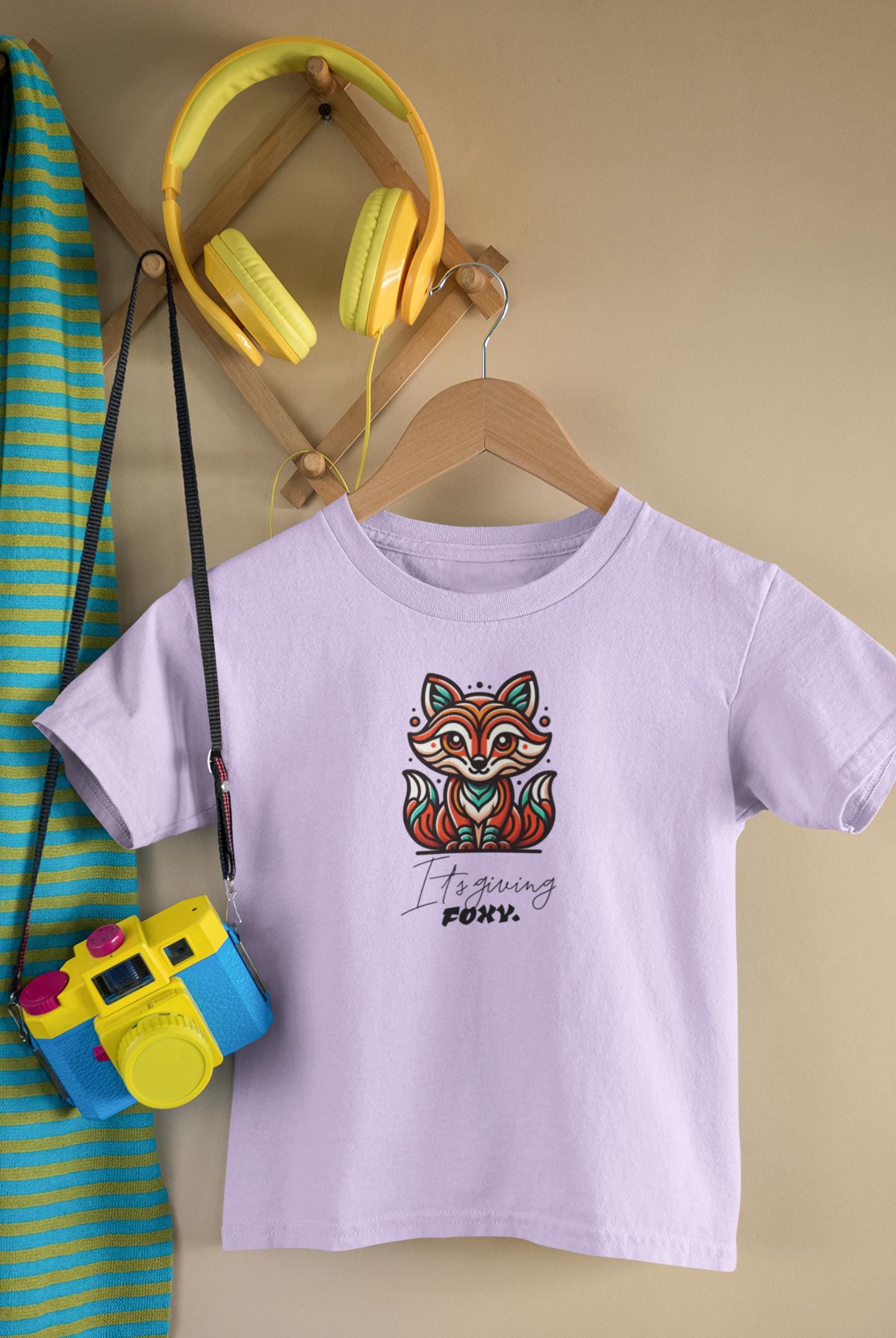 Colorful Foxy Kids Tee, Fun Graphic T-Shirt, Cute Animal Tee, Gifts for Young Ones, Fox Lover Shirt, Nature Lovers Shirt, Fun Animals Tee