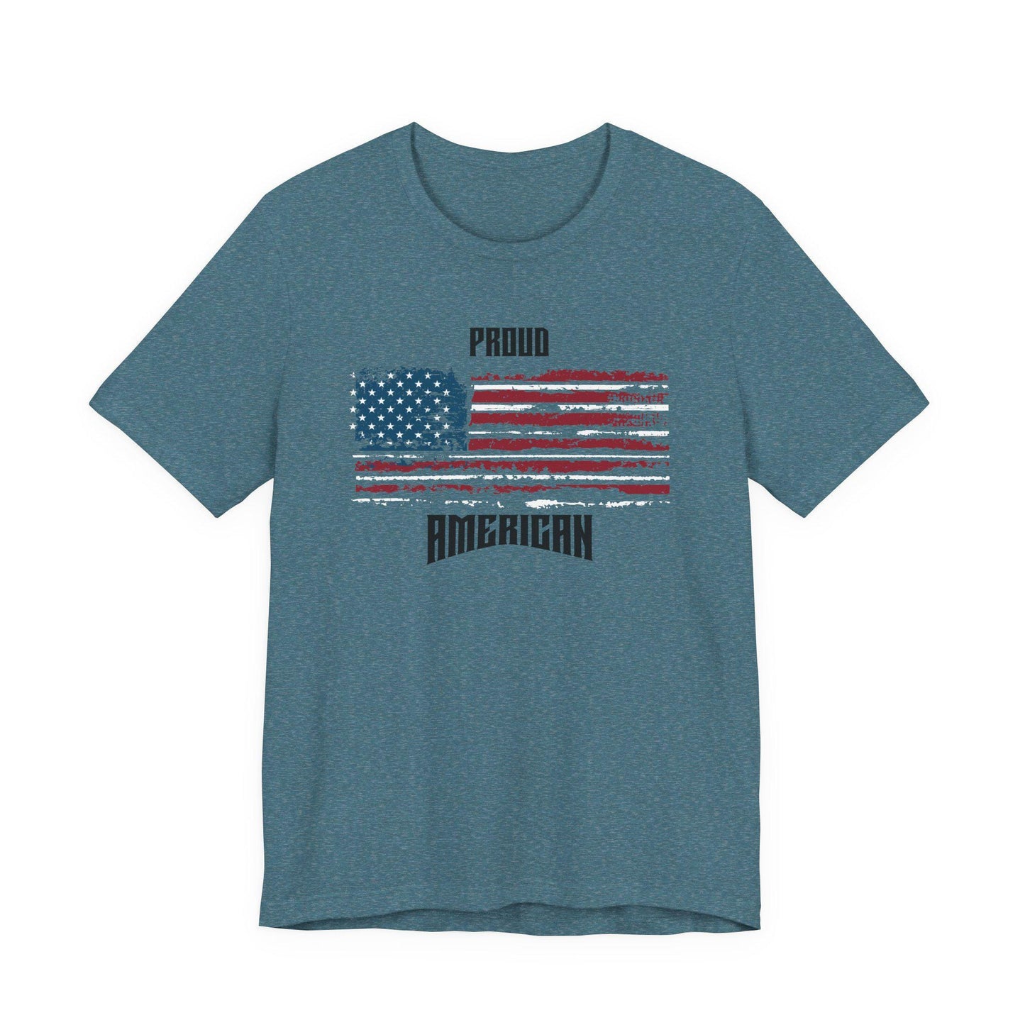 Proud American Graphic Tee, Unisex Short Sleeve Shirt, Patriotic Wear, USA Independence Day, Gift for Veterans, Casual Style