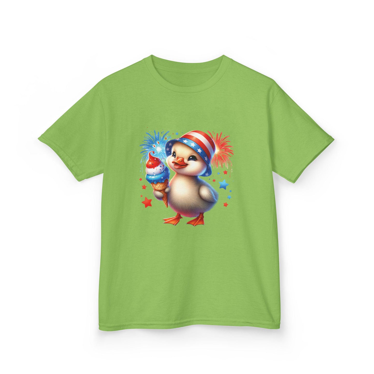 Fourth July Tee, Kids Fun Duck Graphic Tee, Fun Shirt for Children, Cool Summer Clothing, Independence Day Gift For Kids, Red White Blue