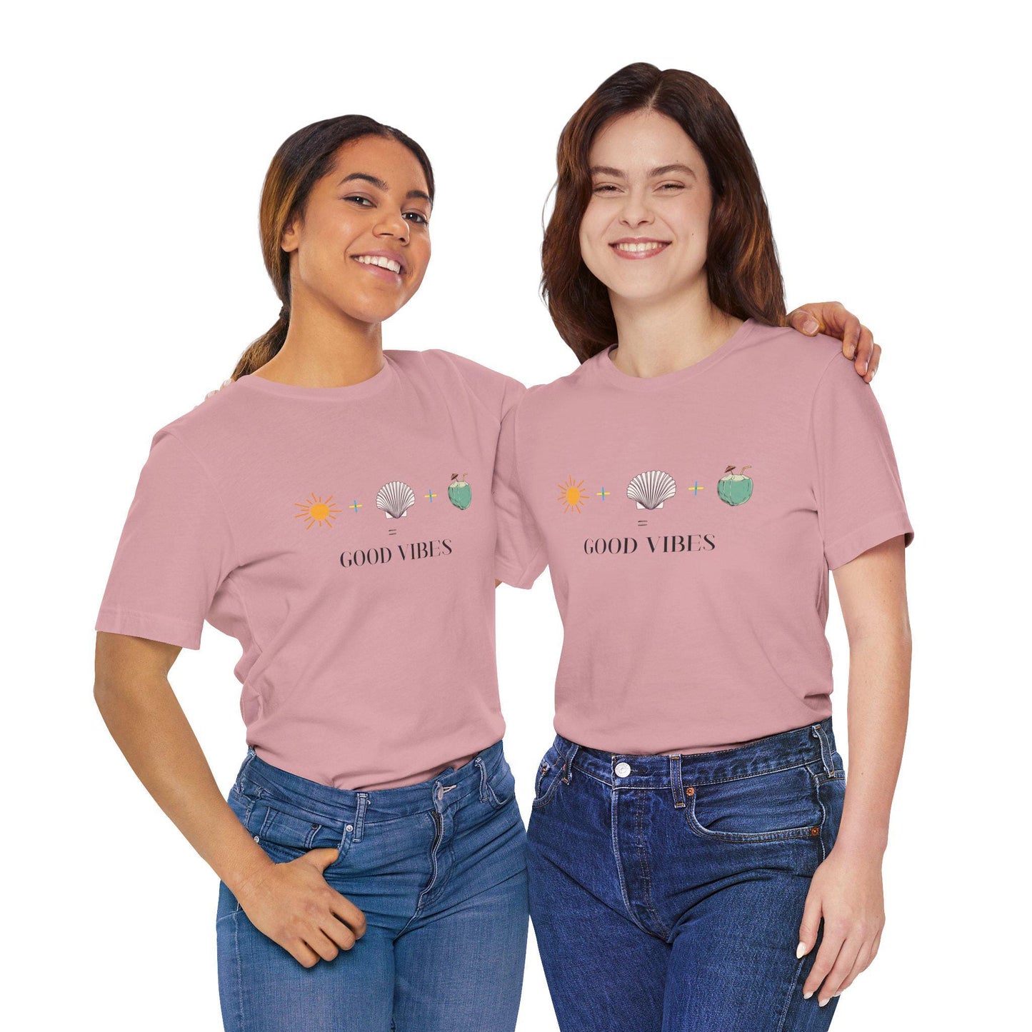 Good Vibes Unisex Tee | Beach Lover T-Shirt, Summer Essentials, Gift for Friends, Casual Wear, Eco-Friendly Fashion